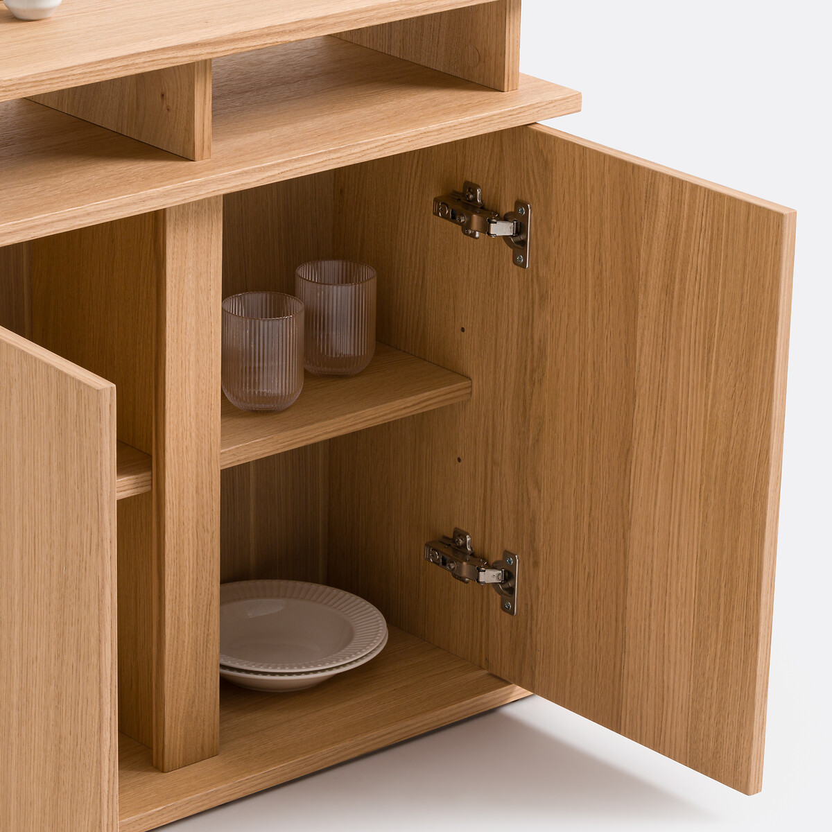 Buffet bas plaqué chêne, ABAC coloris chêne, LA REDOUTE INTERIEURS