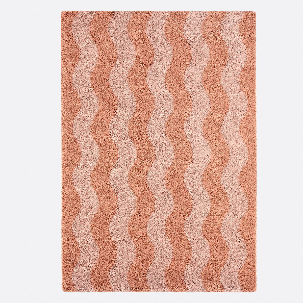 Tapis rectangulaire, motif vagues, NAMI rose/corail, LA REDOUTE INTERIEURS