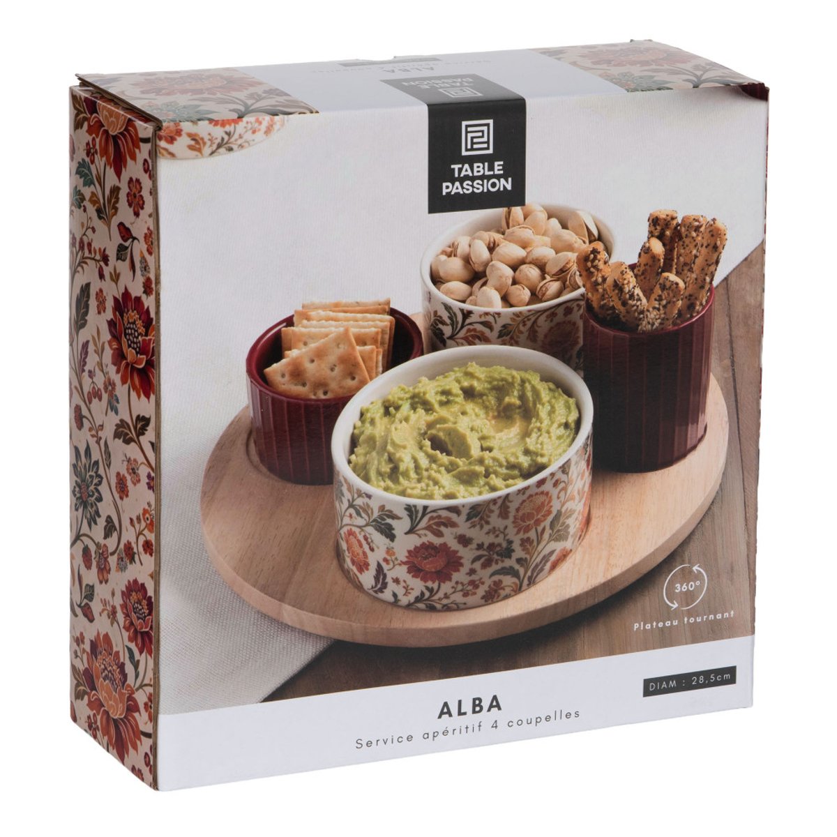 Service apéritif de 4 pièces Alba 28,5 cm - ALBA multicolore, TABLE PASSION
