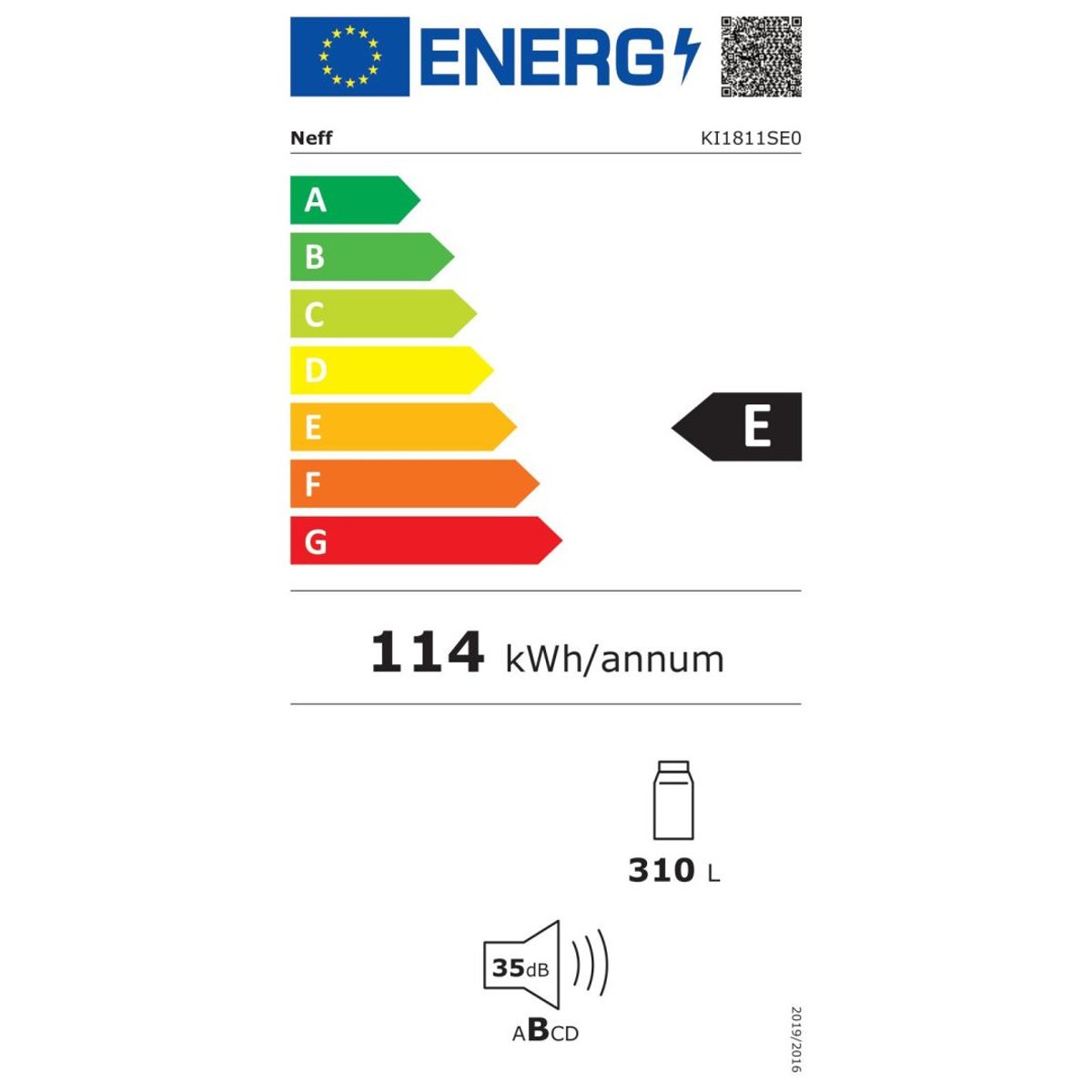 Refrigerateur integrable KI1811SE0 intégrable, NEFF