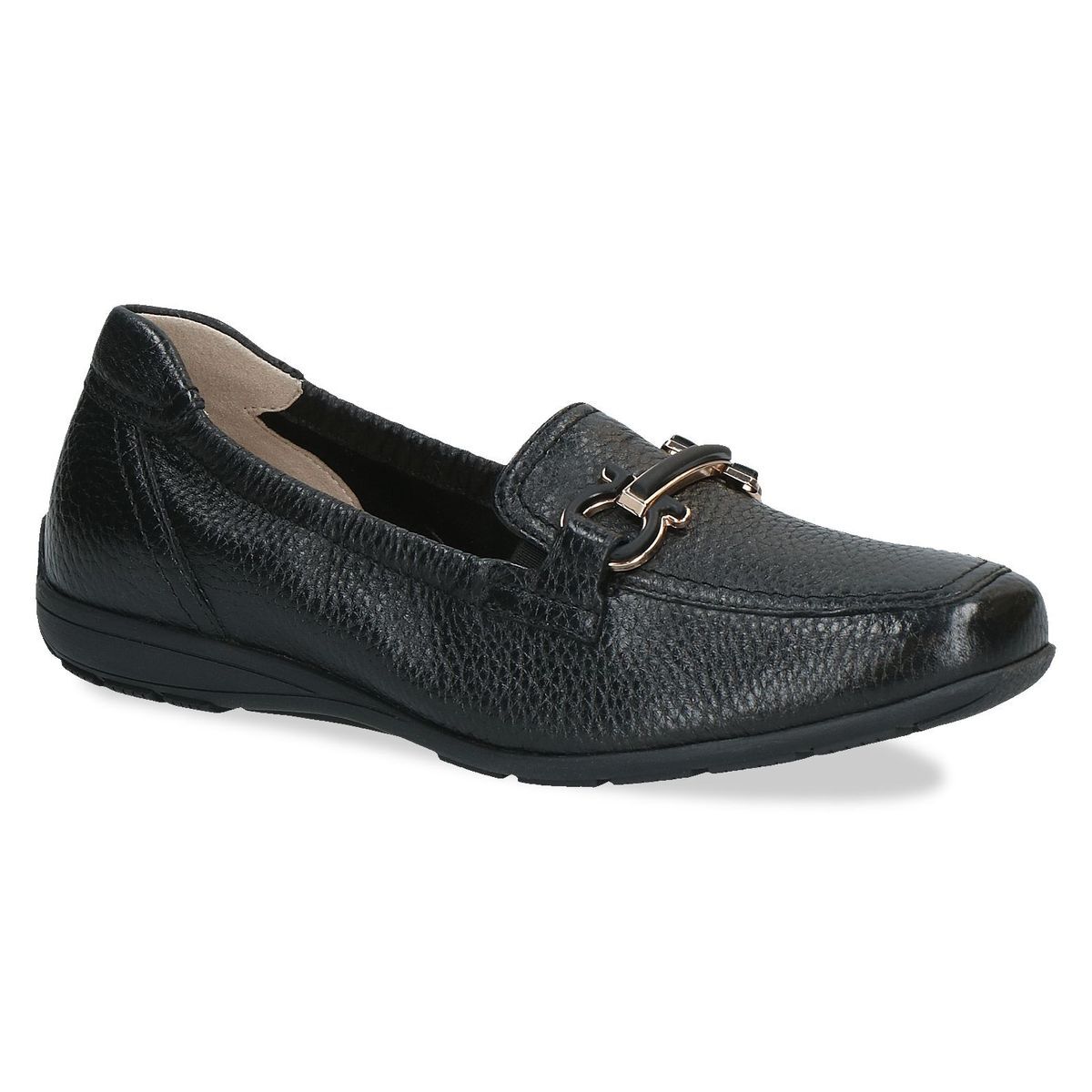 Slipper en cuir noir cuir, CAPRICE