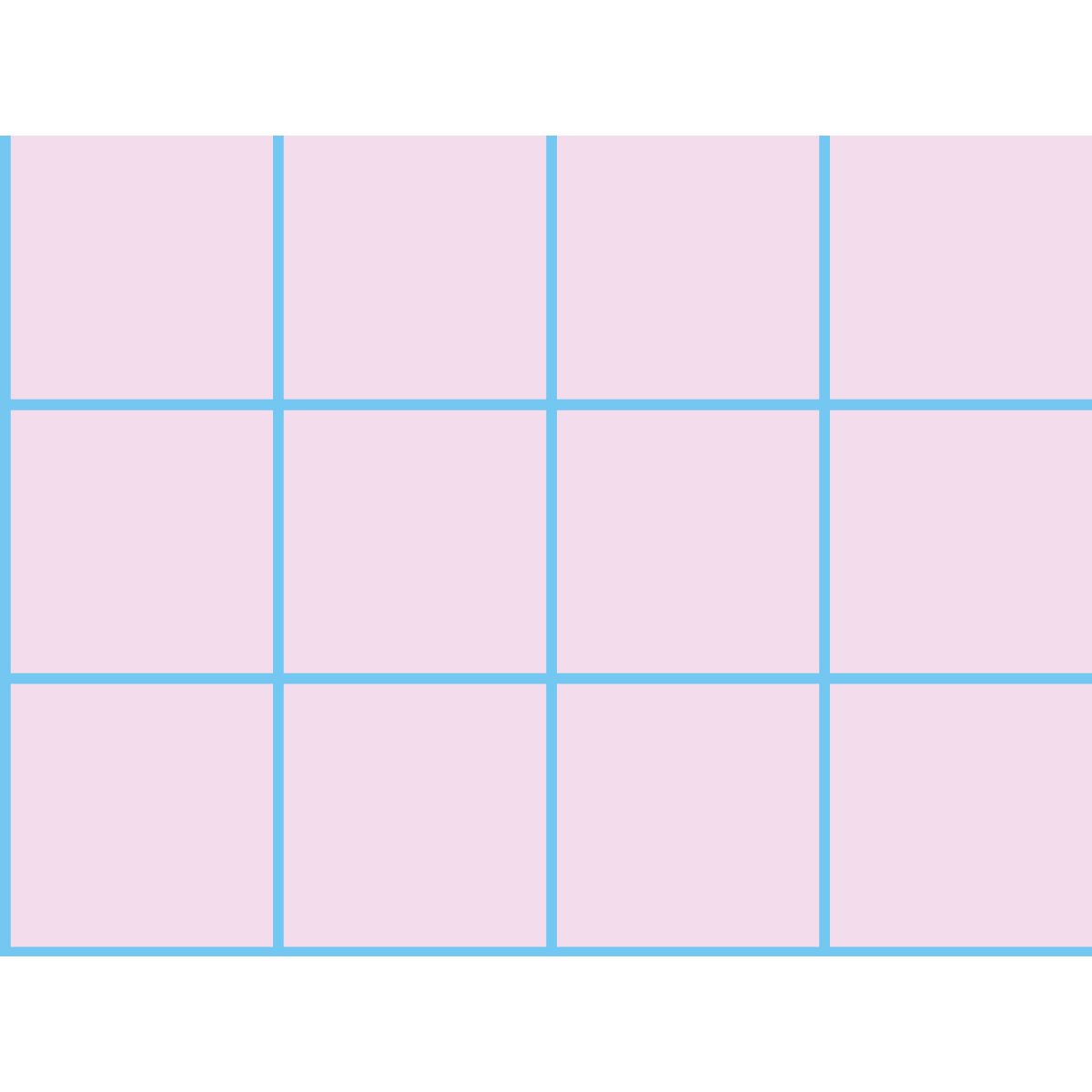 Papier peint carreaux roses pastel intissé, HEXOA