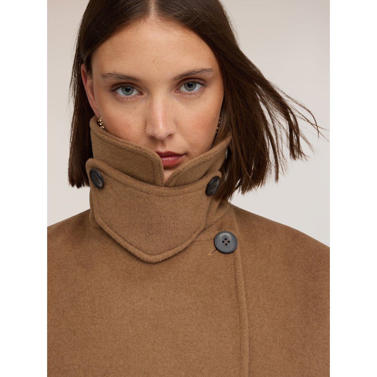 Manteau croisé beige, MOTIVI