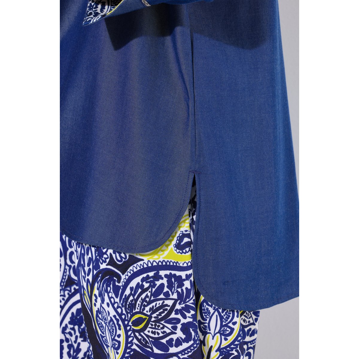 Blouse en Lyocell aspect jean marine foncé, ULLA POPKEN
