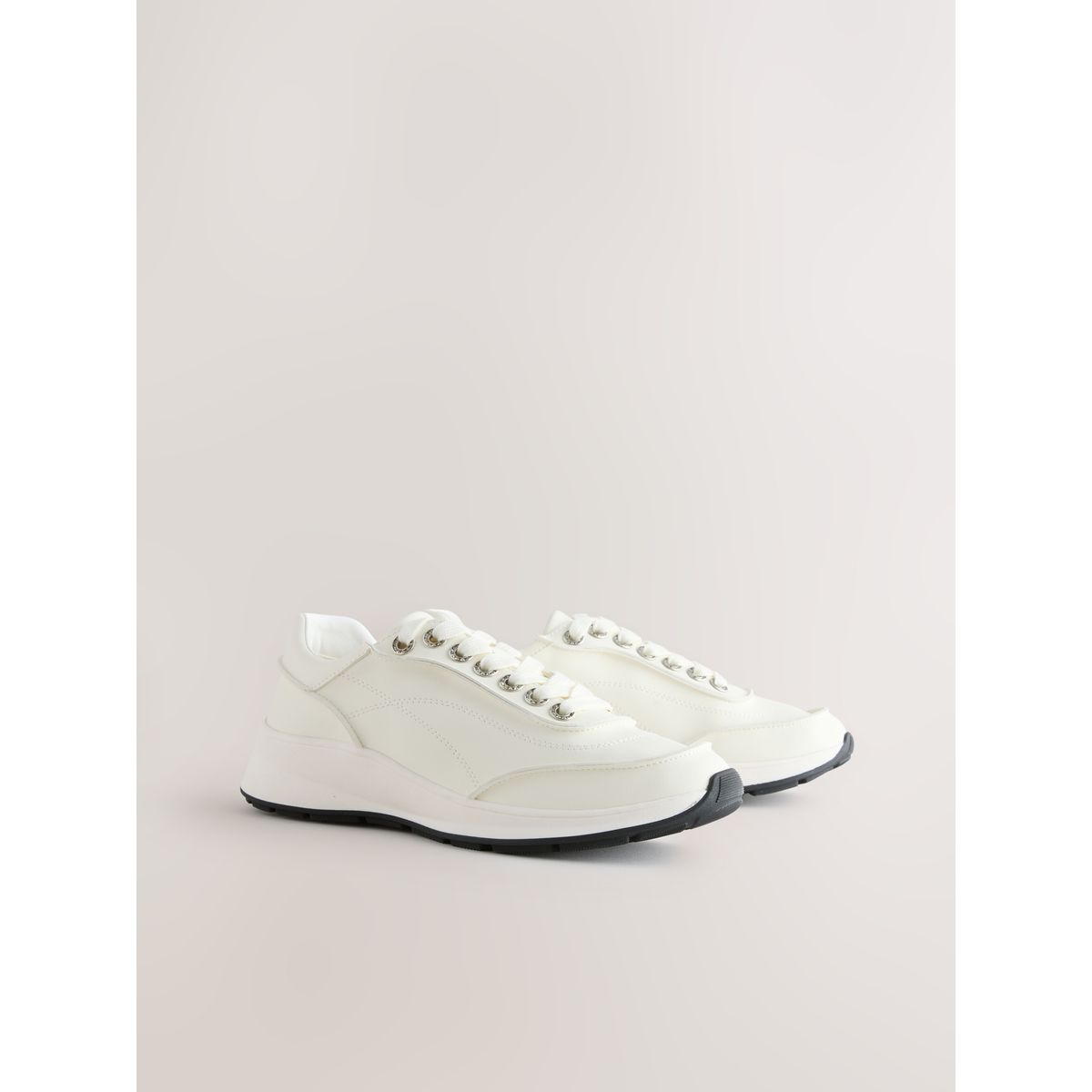 Baskets compensées à lacets forever comfort® blanc, NEXT