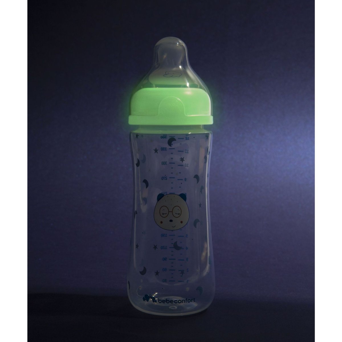 Lot de 2 Biberons anti colique phosphorescent bébé 6 mois couleur unique, BEBECONFORT