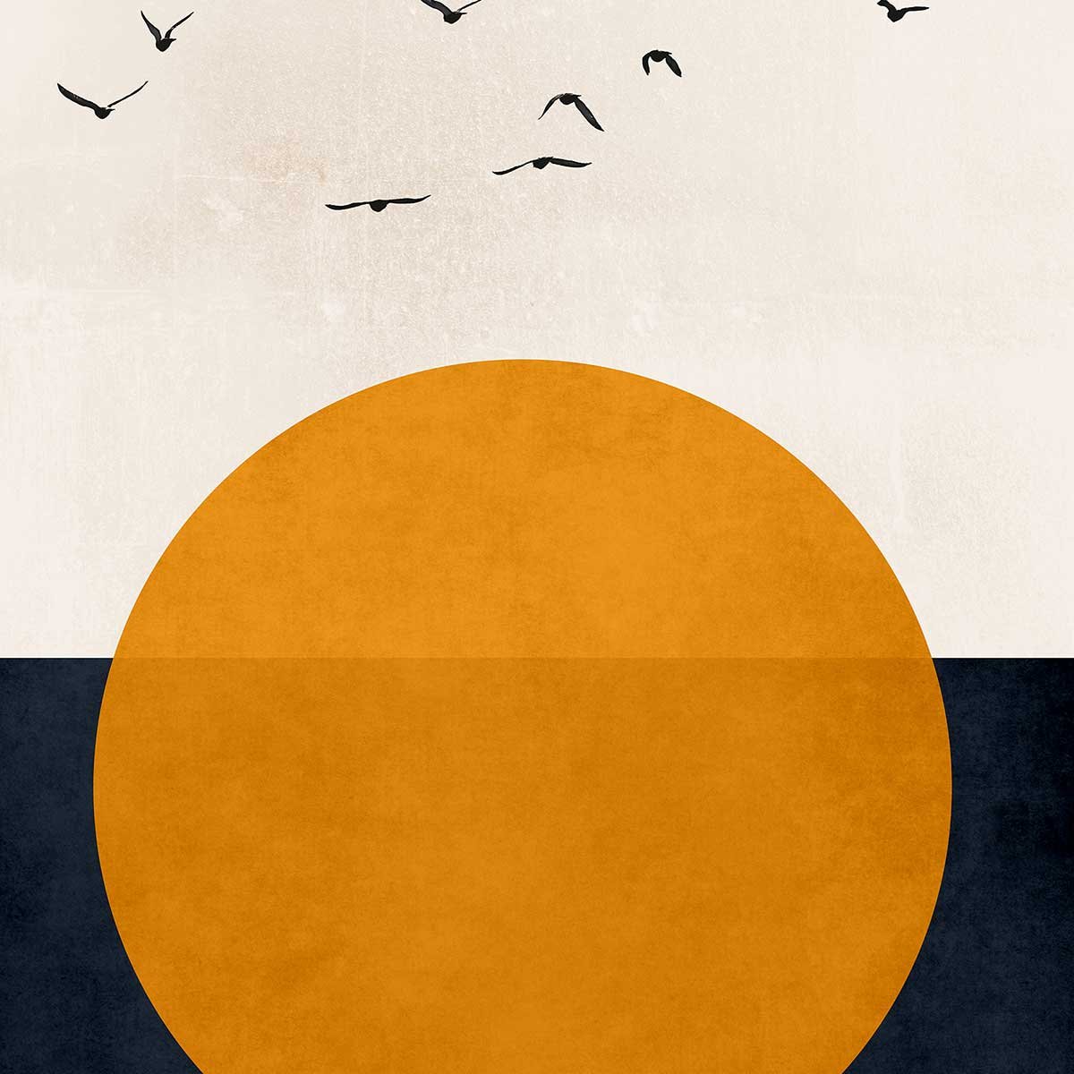 Tableau paysage Soleil couchant tableau alu dibond, HEXOA