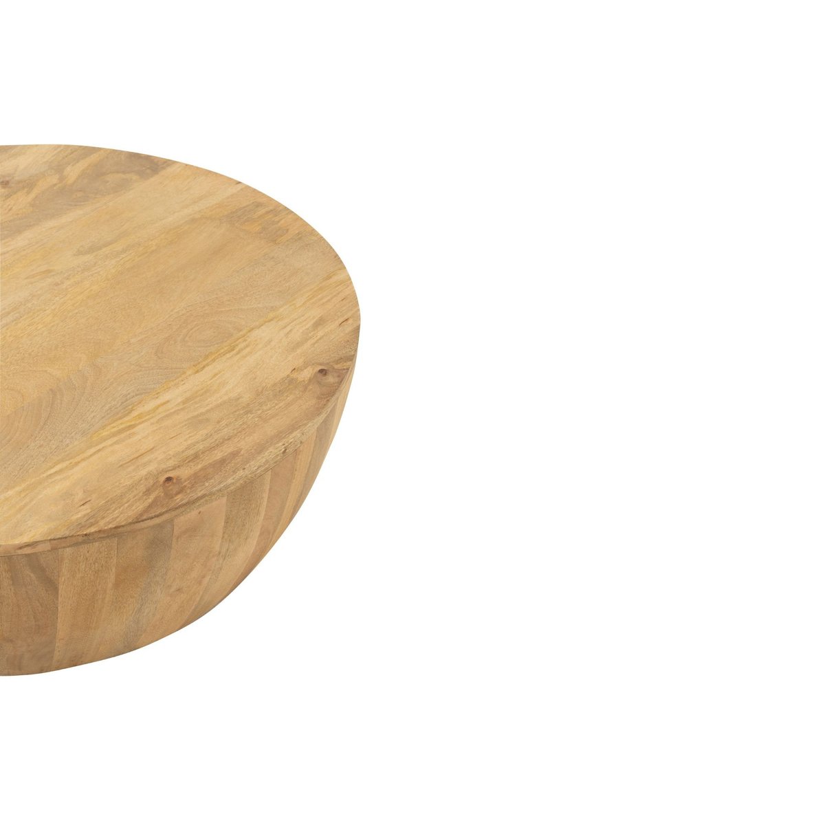 Table basse ronde en manguier naturel - CAMILA bois clair, HELLIN, DEPUIS 1862