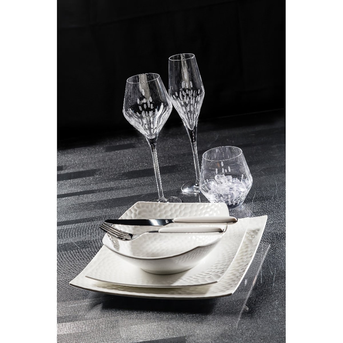 Gobelet Silhouette 36 cl en verre taillé (lot de 6) transparent / cristal, RONA
