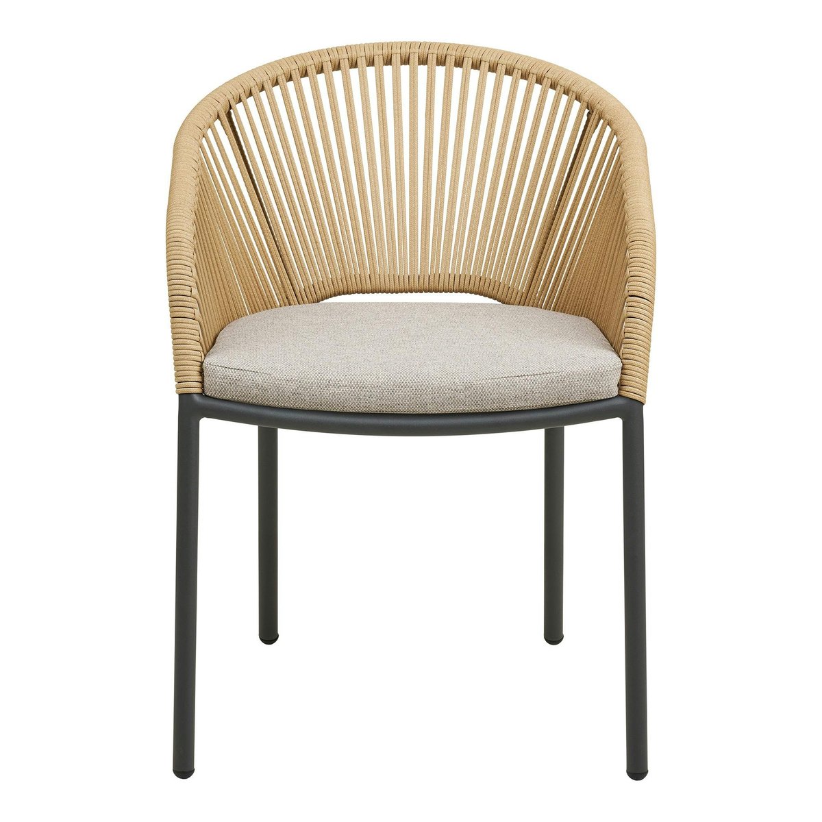Fauteuil structure alu + coussin (lot de 2) KUTA beige, PIER IMPORT