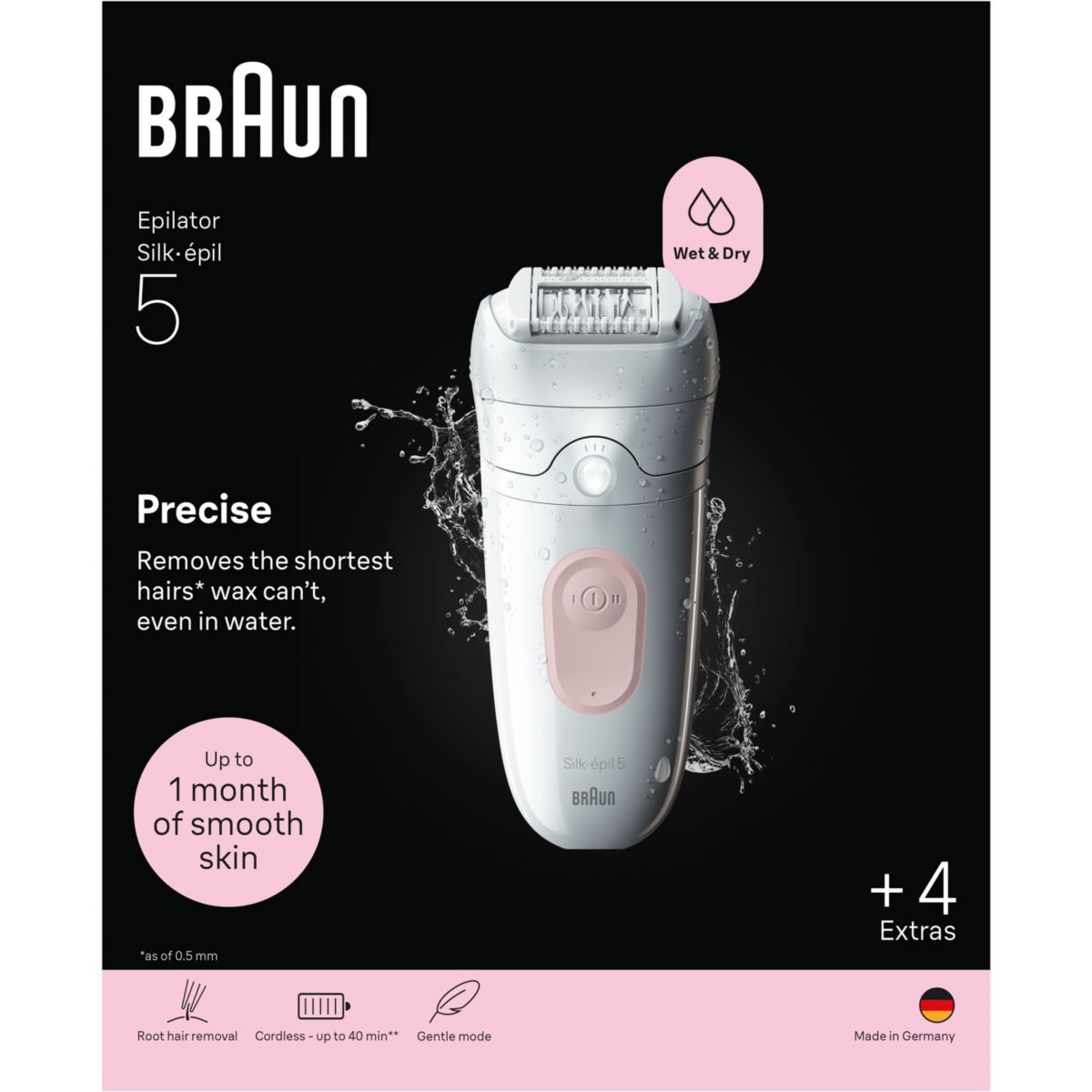 Epilateur électrique Silk-épil SE5-041 couleur unique, BRAUN