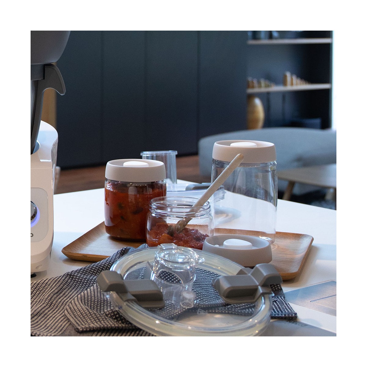 Set de 3 bocaux sous vide transparent, LIVOO