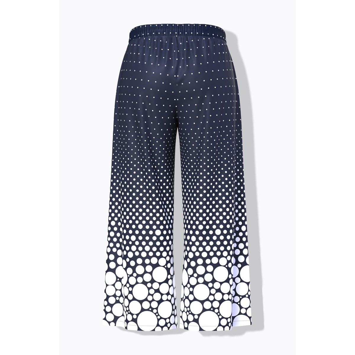 Pantalon palazzo à pois. Jambe marine, ULLA POPKEN