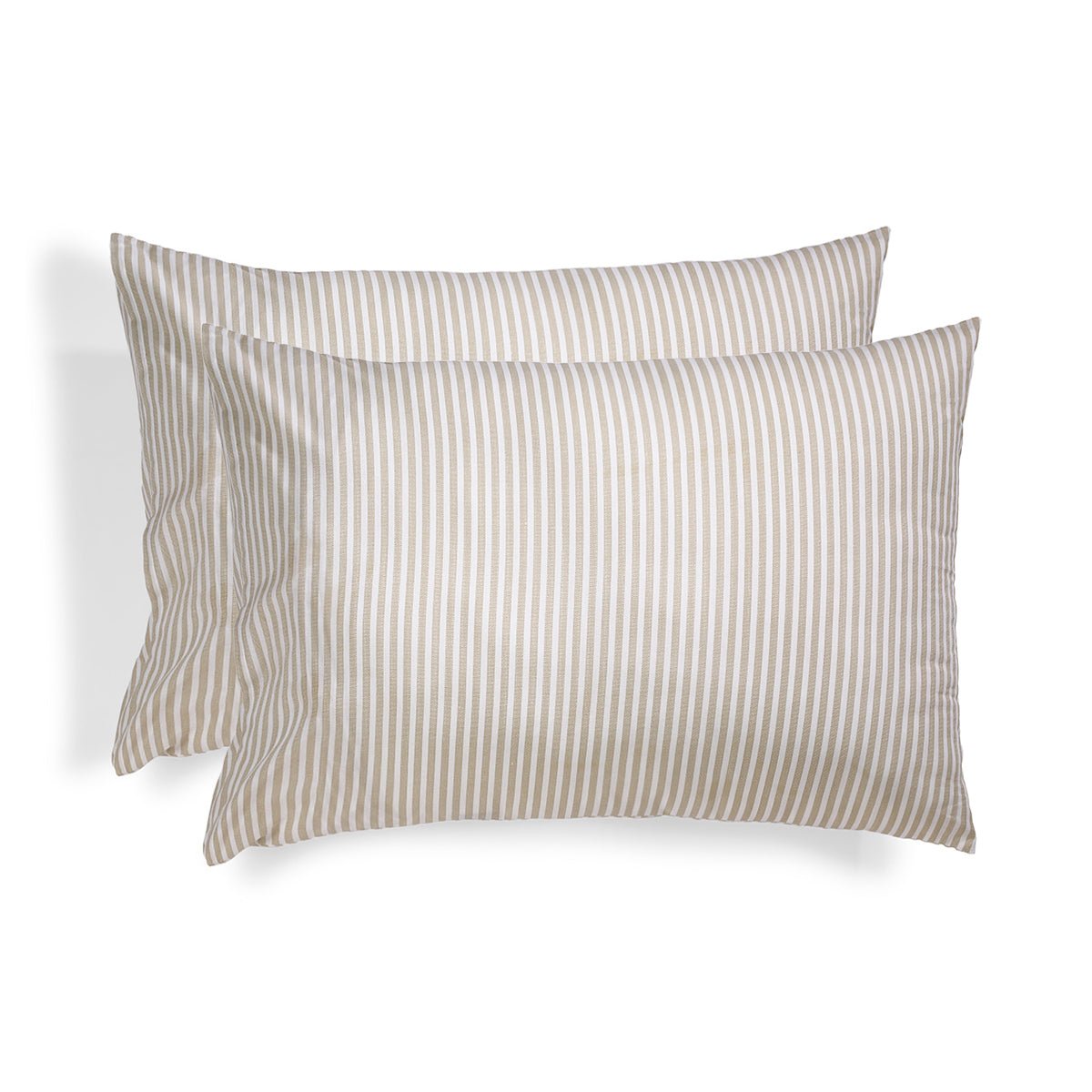 Parure + taies 50x70 coton lavé LUNAR sable, FEBRONIE