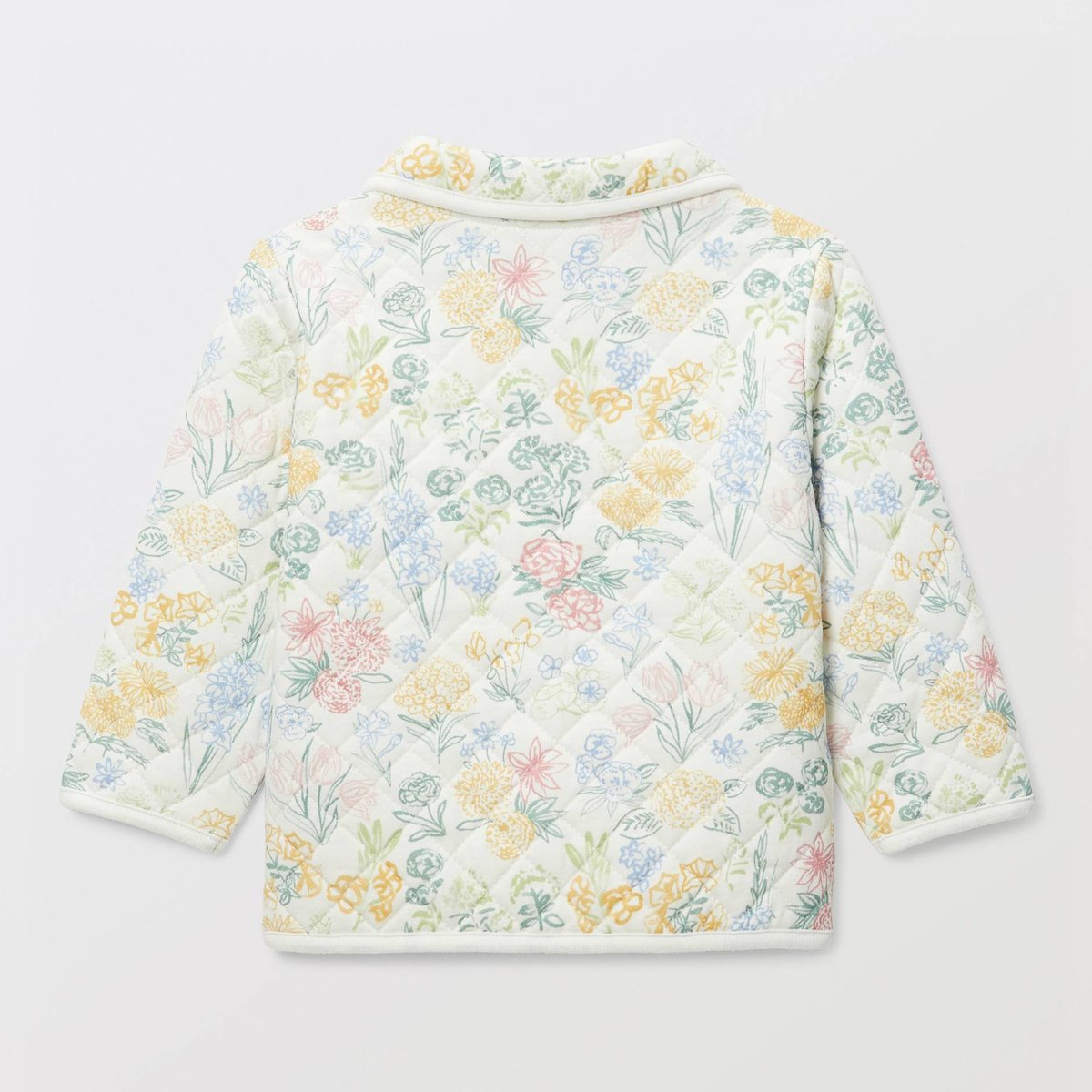Cardigan imprimé en molleton en coton BIO GOTS naturel, BOUT'CHOU