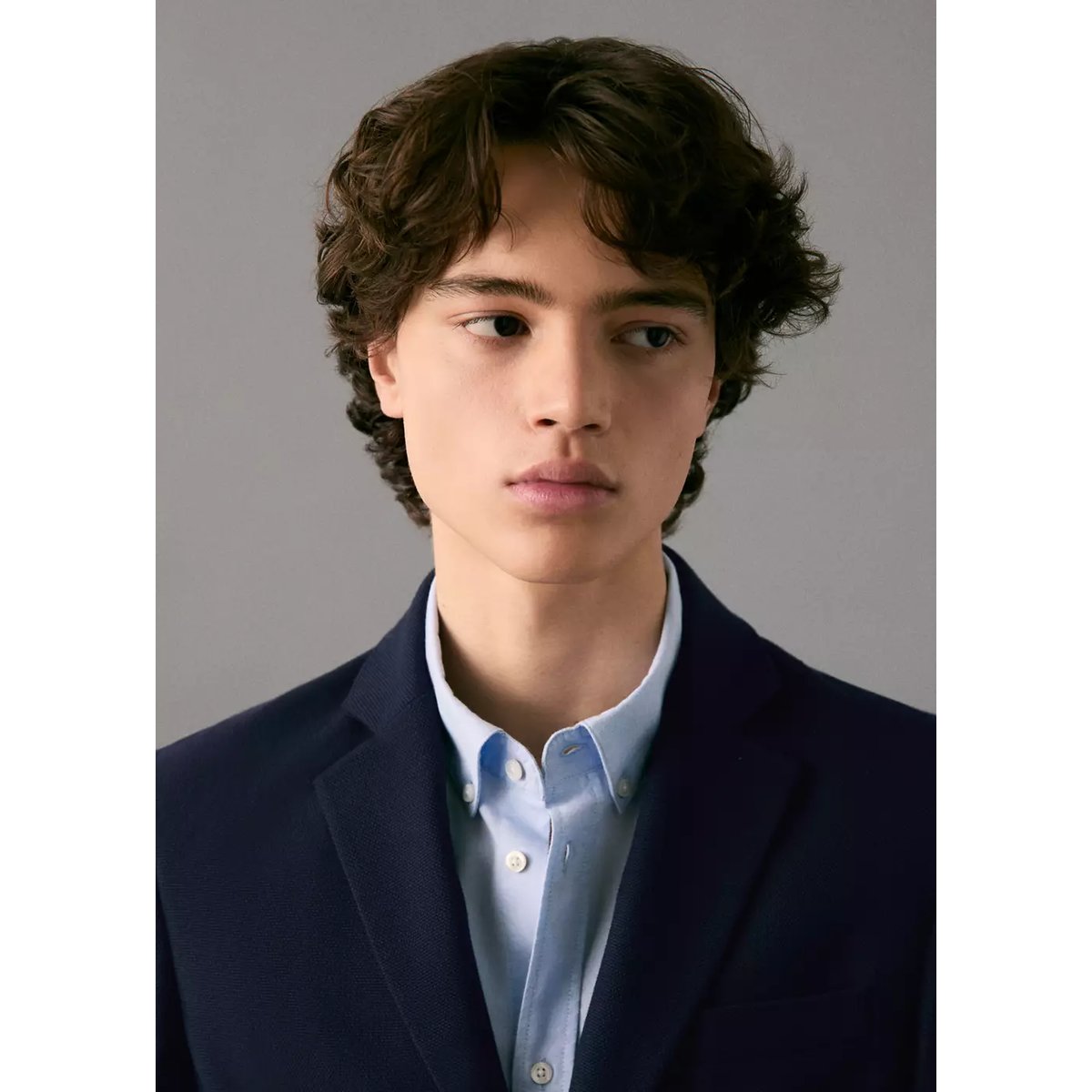 Veste costume droite bleu marine, MANGO TEEN