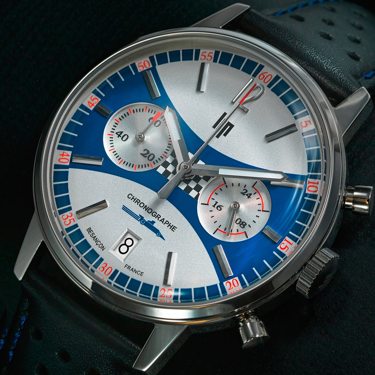 Montre Analogique RALLYE argenté argenté noir, LIP