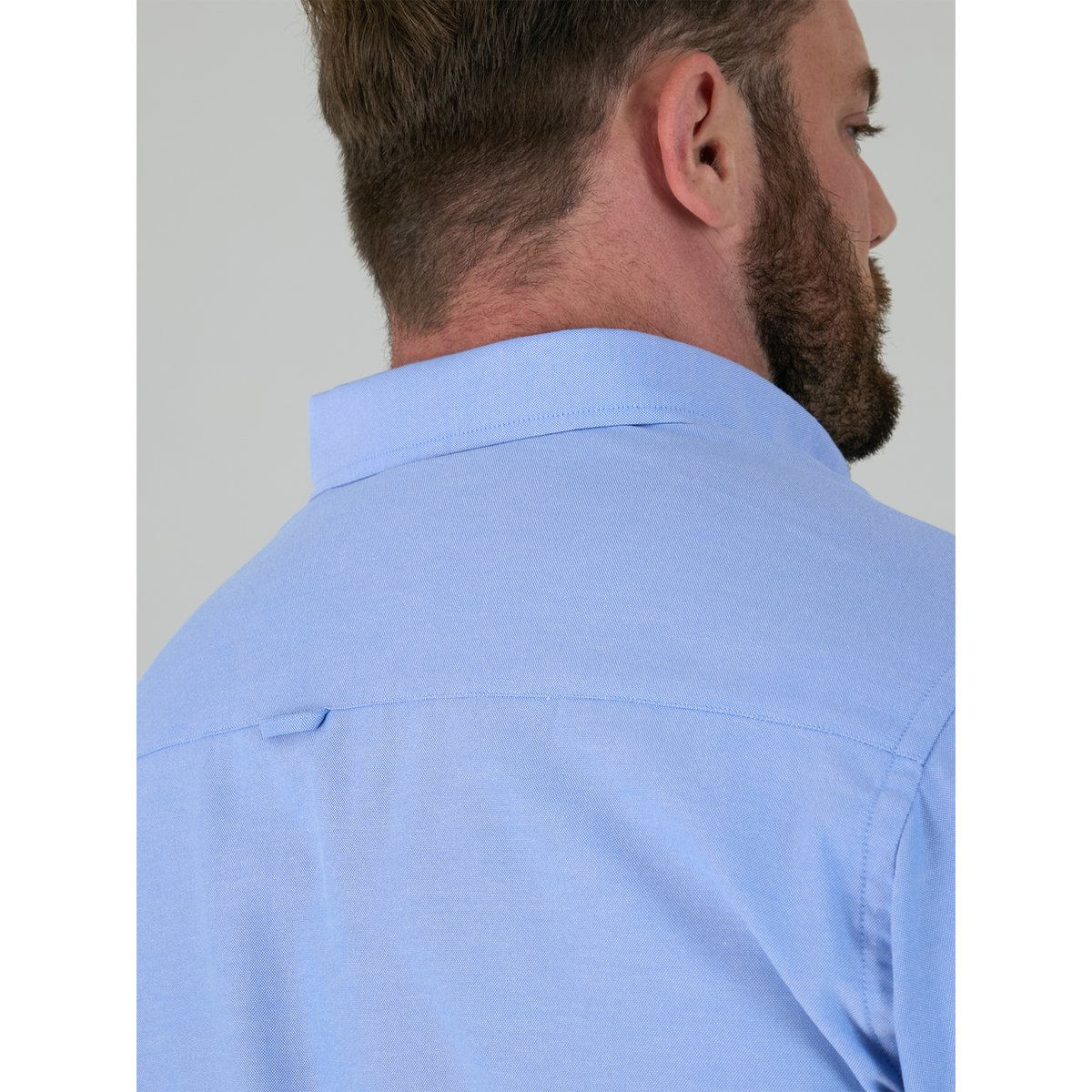 Chemise manches courtes grande taille JAMES bleu ciel, DUKE
