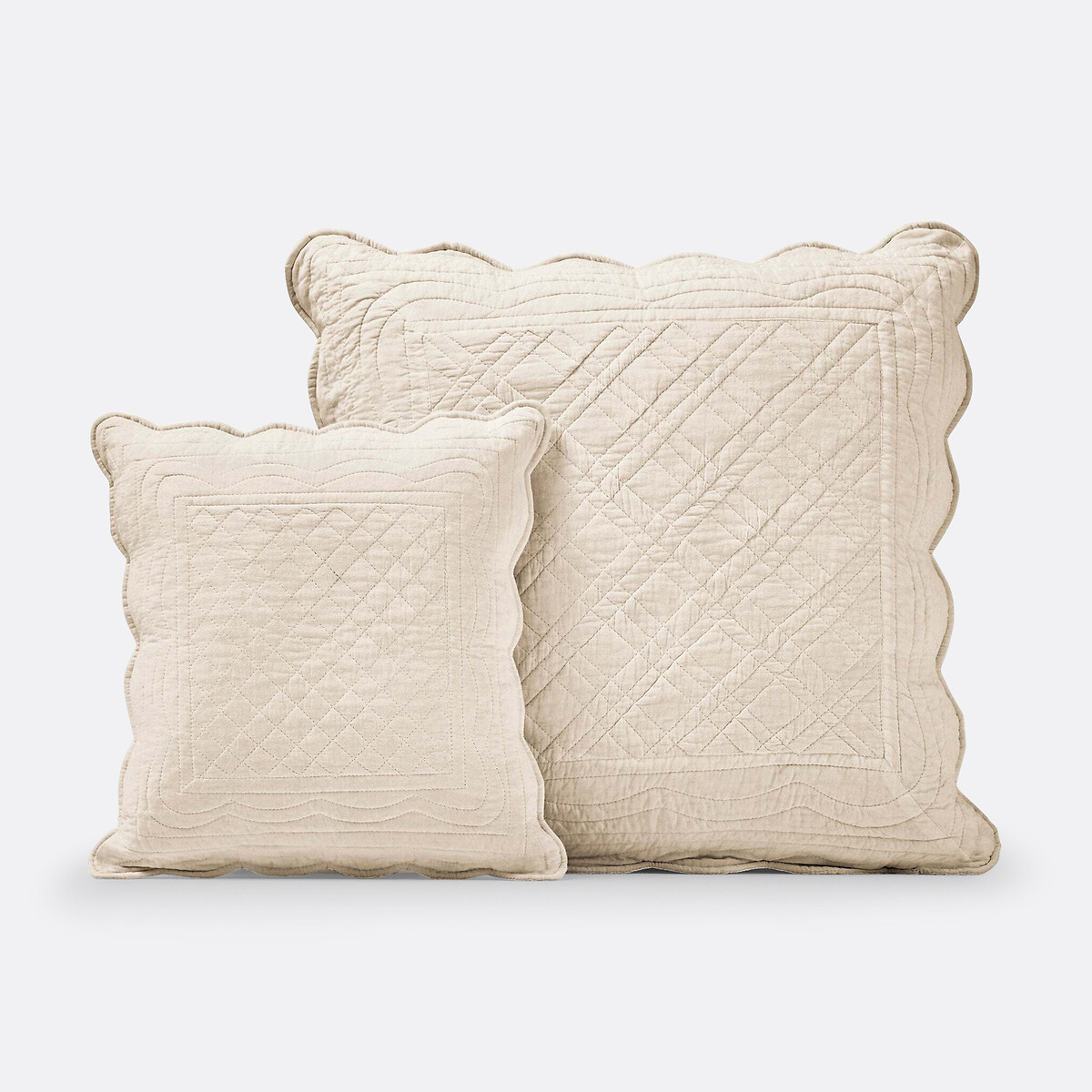 Housse de coussin matelassée coton, Scenario blanc écru, LA REDOUTE INTERIEURS