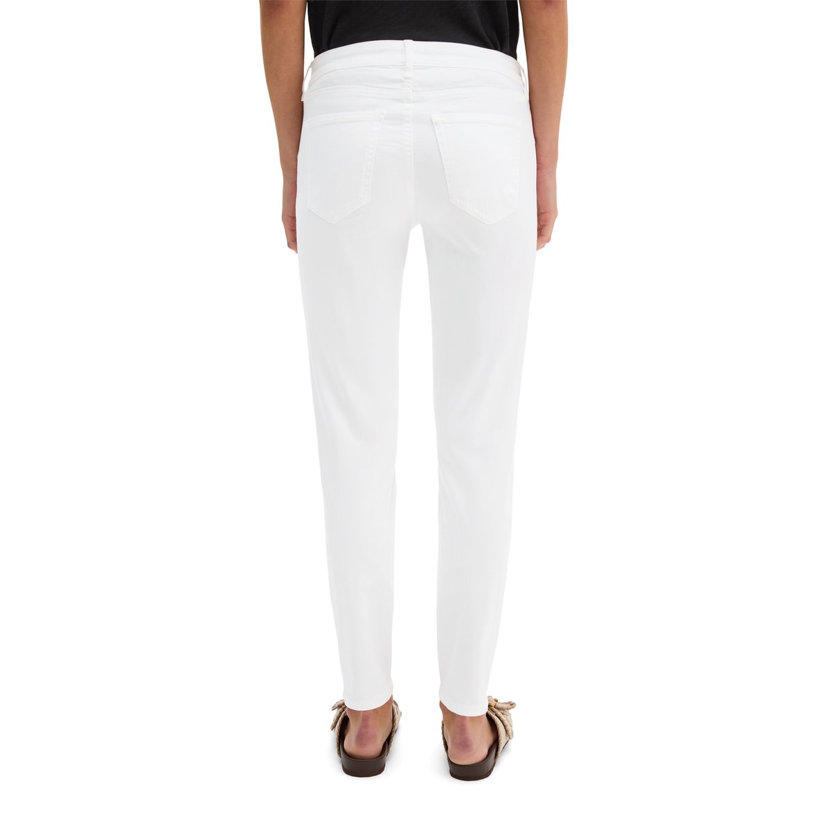 Pantalon modèle Lulea slim avec TENCEL™ Lyocell blanc, MARC O'POLO