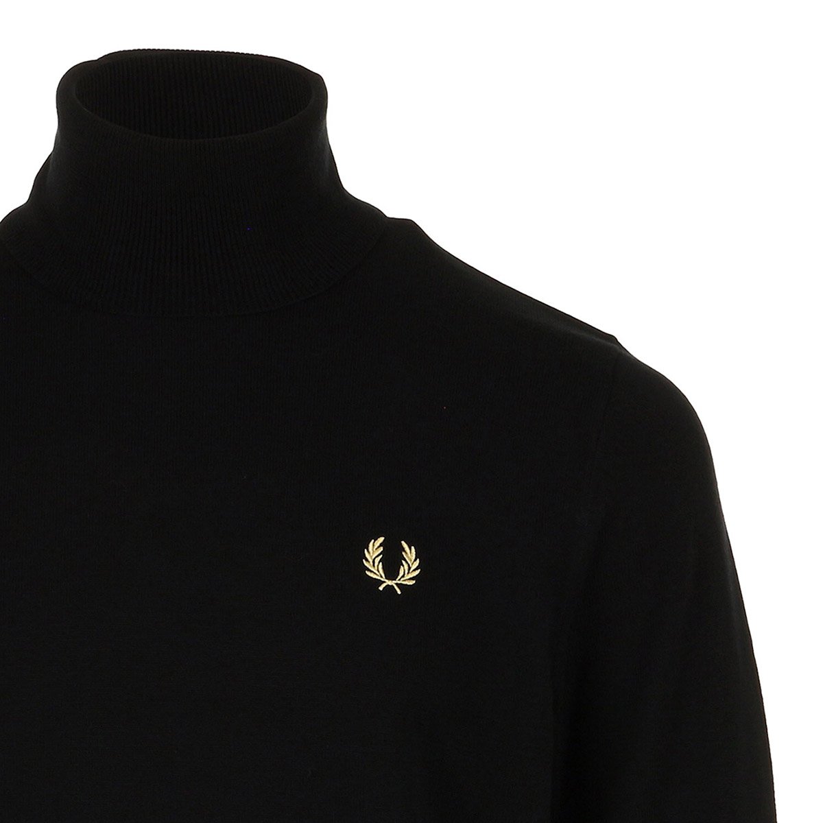 Pull Roll Neck Jumper black, FRED PERRY