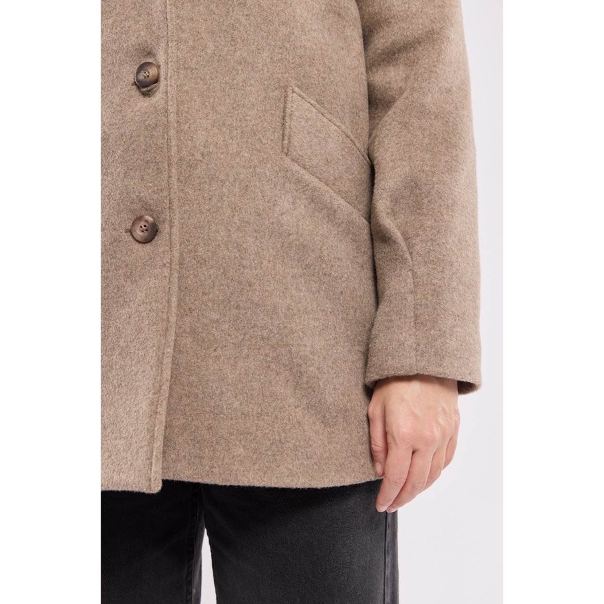 Caban boutonné en drap de laine rapa, ARMOR-LUX