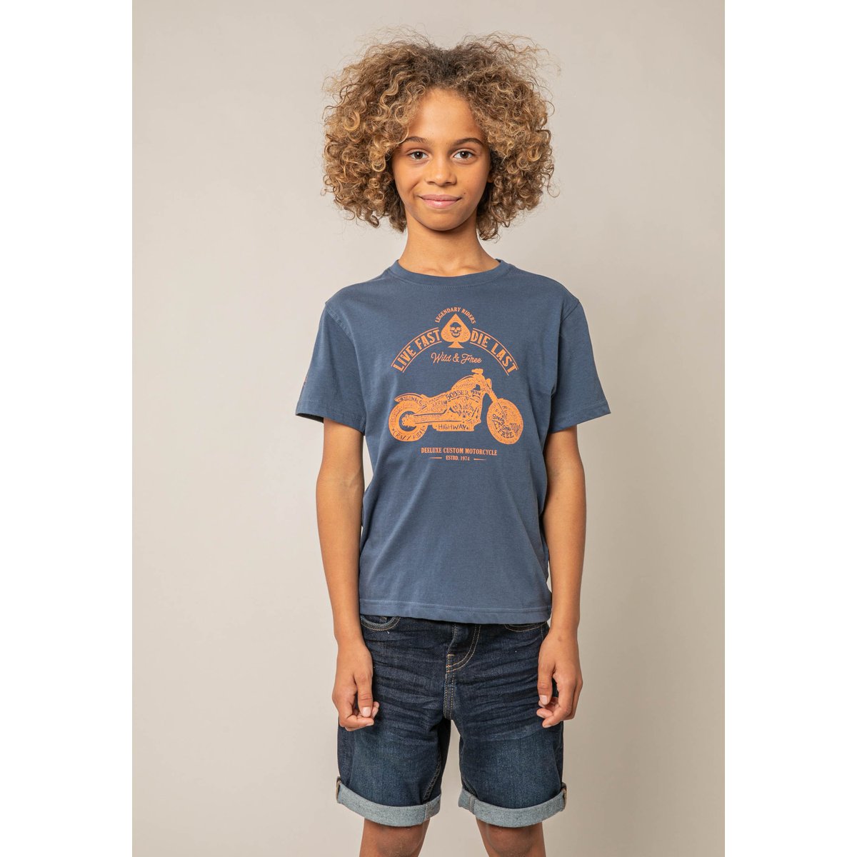 T-shirt garçon en coton PARK indigo, DEELUXE