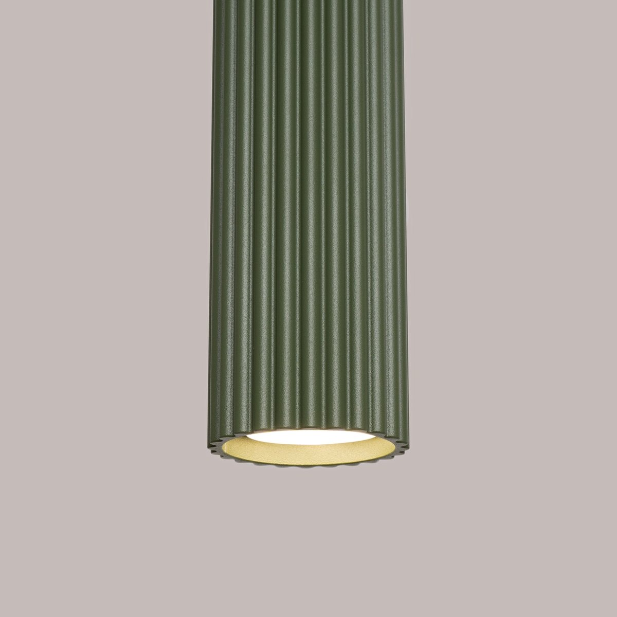 Suspension Aluminium Vert Olive GU10 1 Karbon vert, EDEN