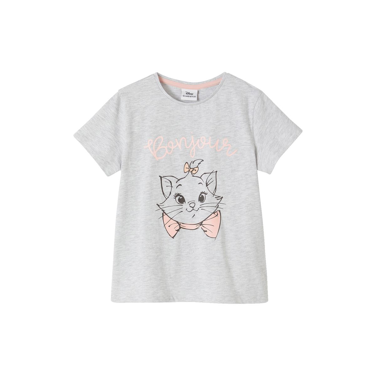 Ensemble T-shirt + short Disney® Marie Les Aristochats rose pâle, VERTBAUDET