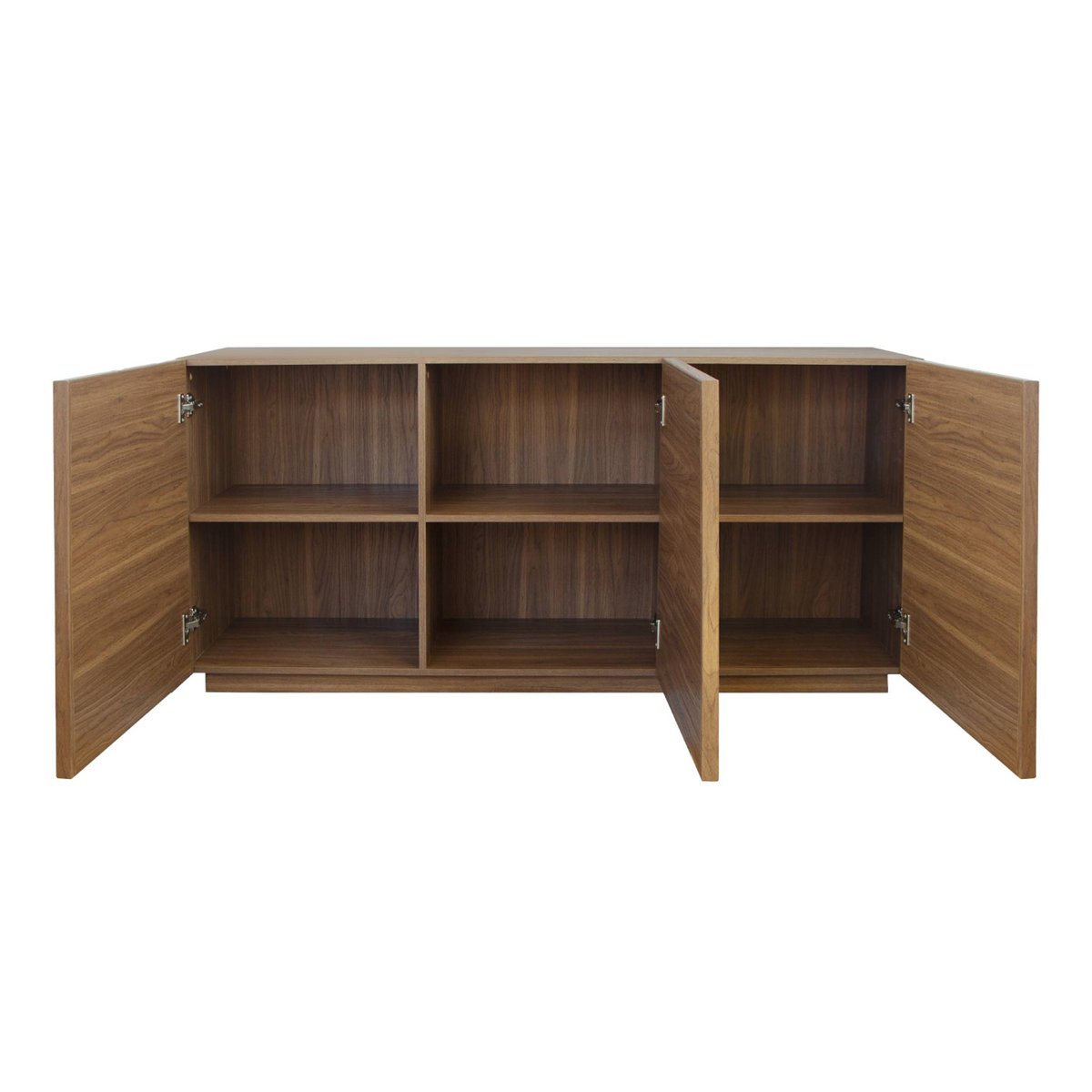 Buffet décor bois 3 portes 160cm KUBA noyer, SWEEEK