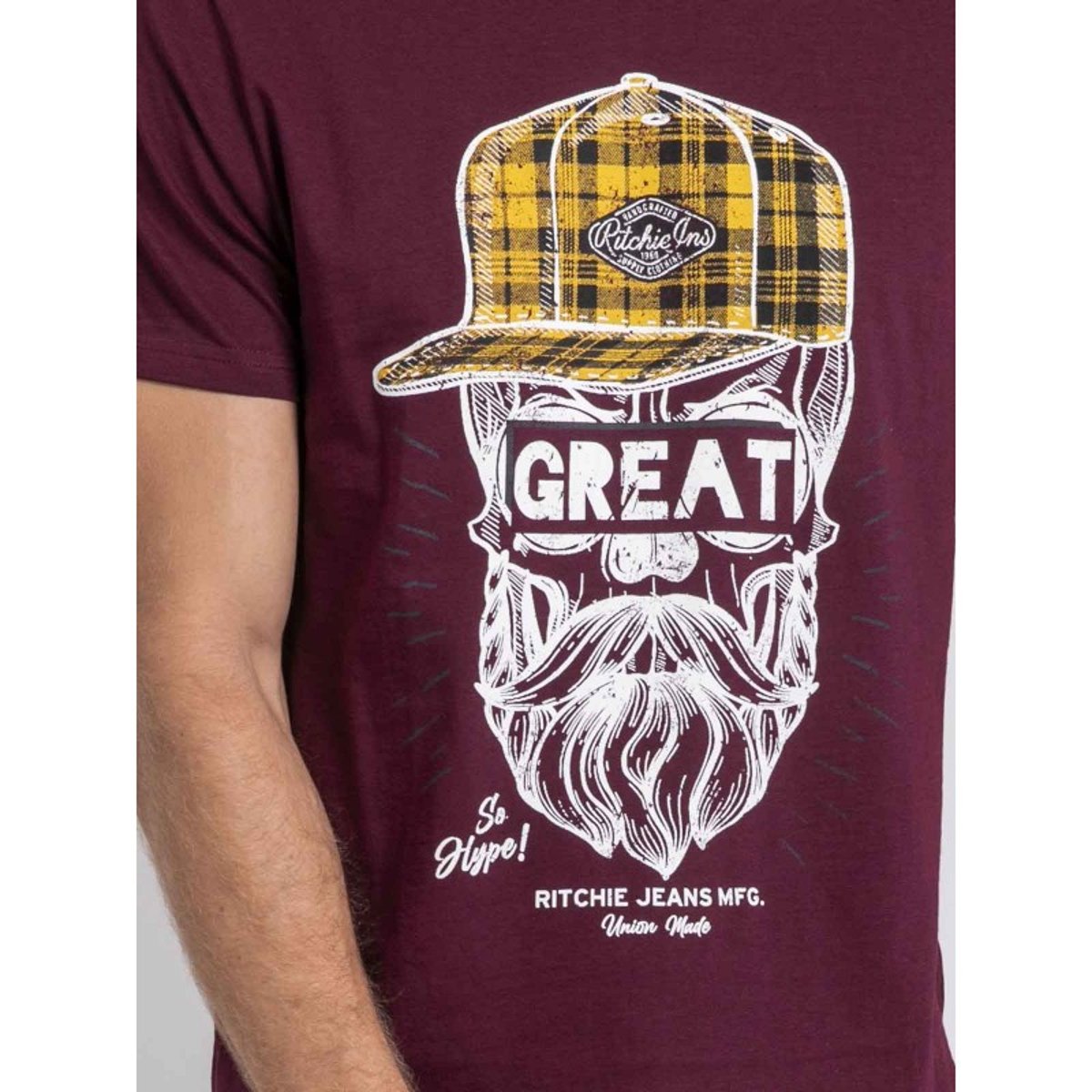 T-shirt Col Rond Pur Coton Jamyth violet, RITCHIE