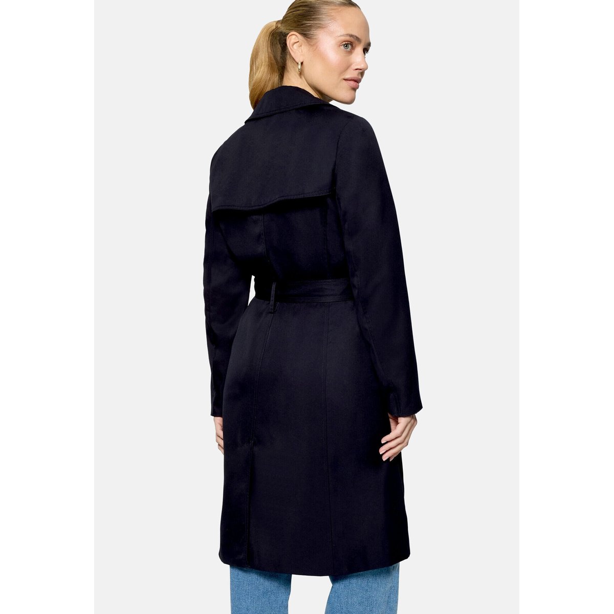 Manteau de mi-saison à ceinture à nouer deep sky, ZERO