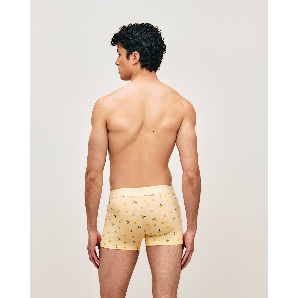 Boxer en coton imprimé cocktails et citrons REPEATIZ LIMON jaune, UNDIZ