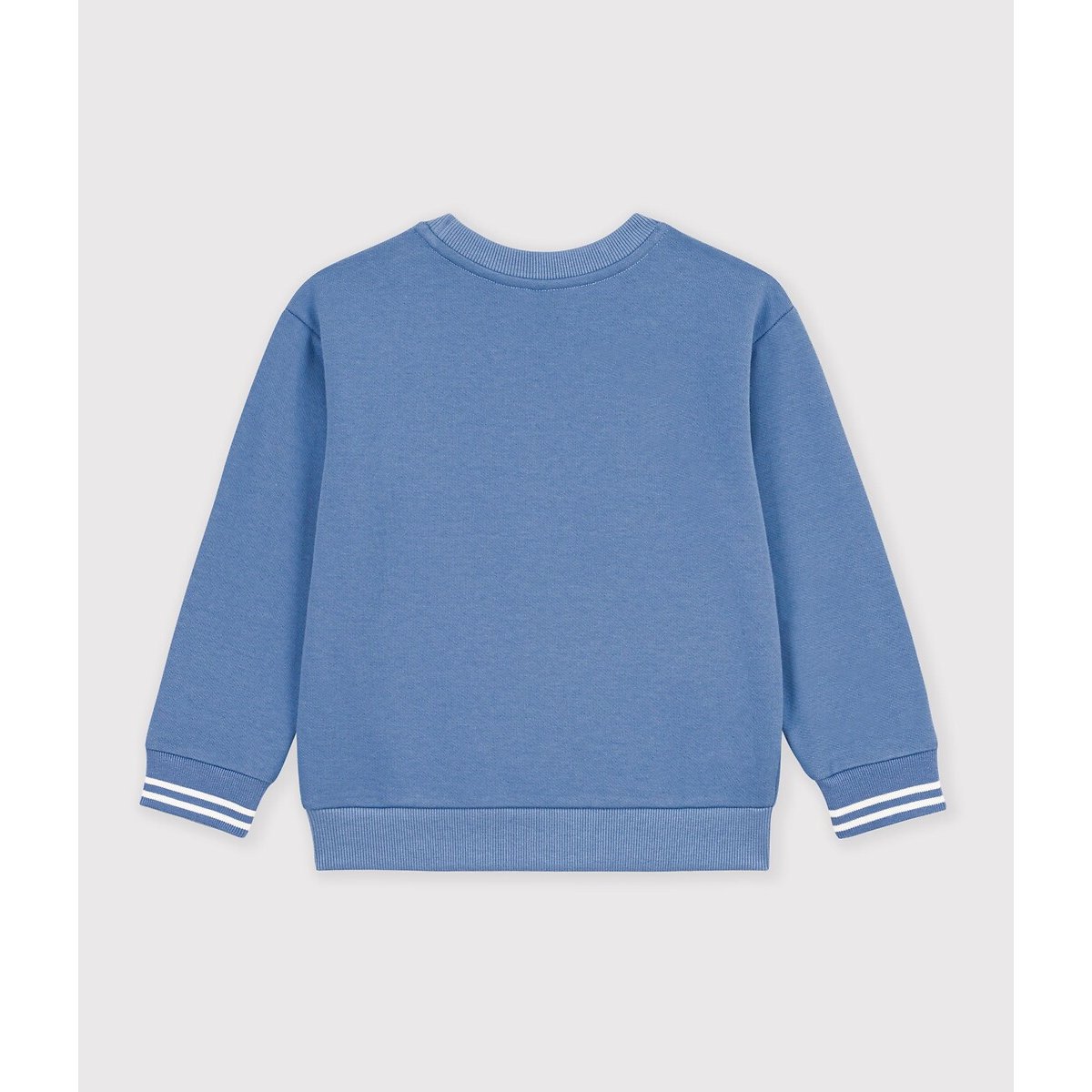 Sweat en coton uni bleu, PETIT BATEAU