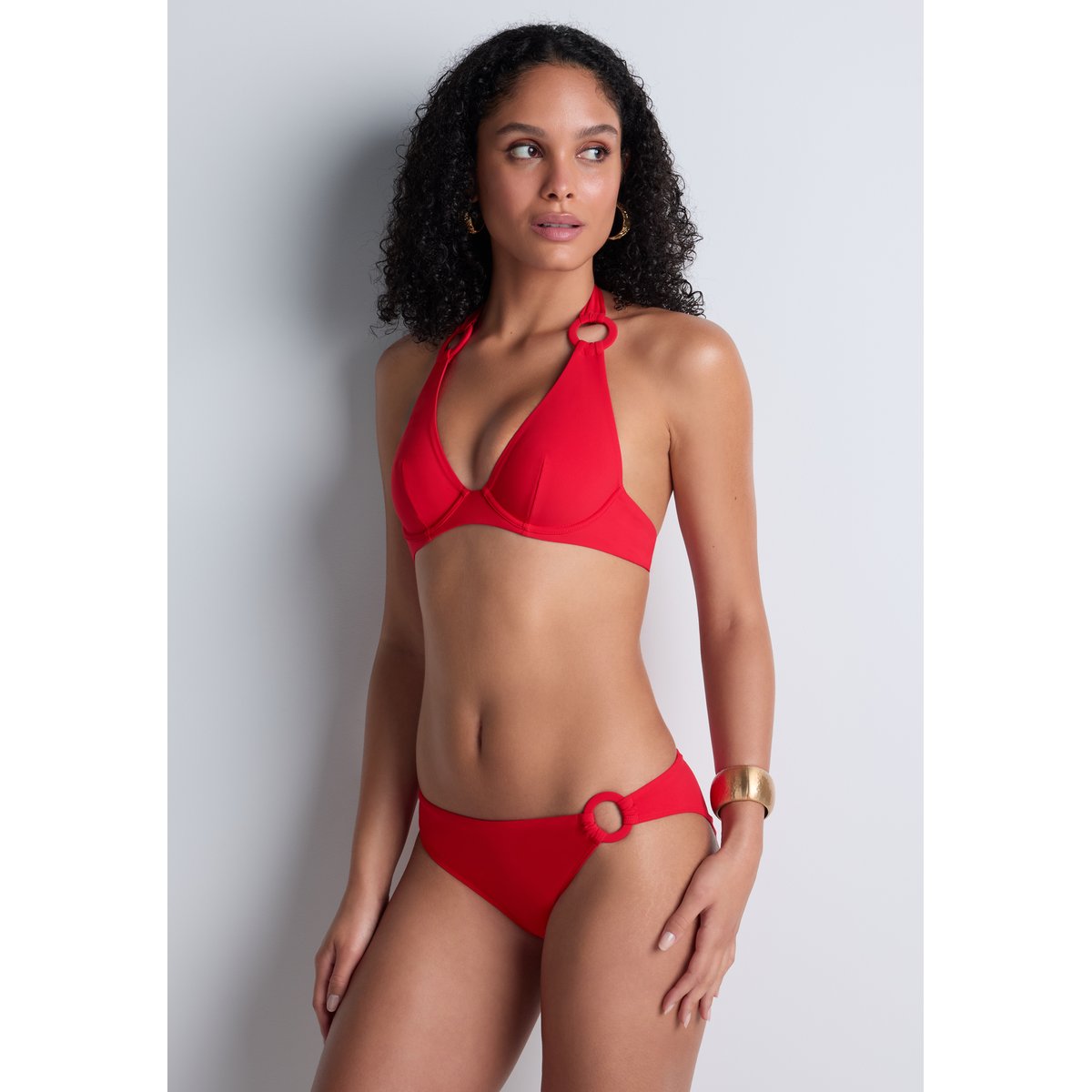 Bas de maillot de bain Culotte bresilienne Summer Essence rouge, AUBADE