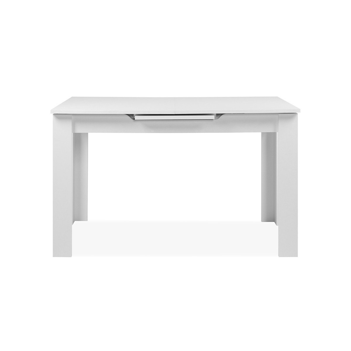 Table à manger extensible L125 - 165 cm BIRMINGHAM blanc, CALICOSY