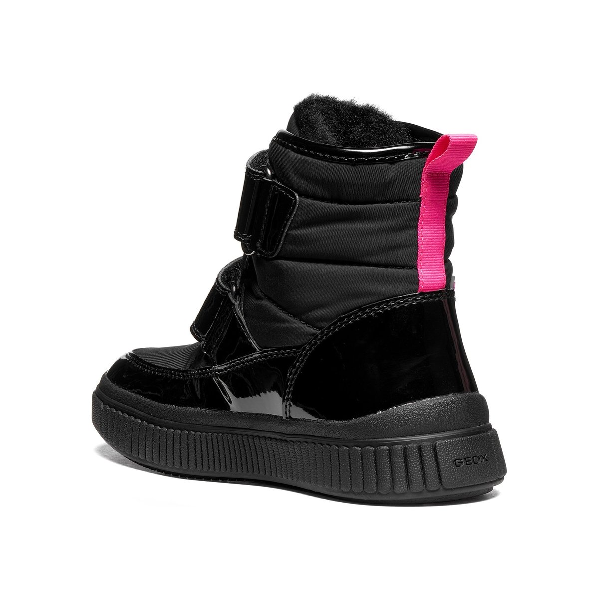 Bottines J LAQUINNY B ABX noir/fuchsia fluo, GEOX