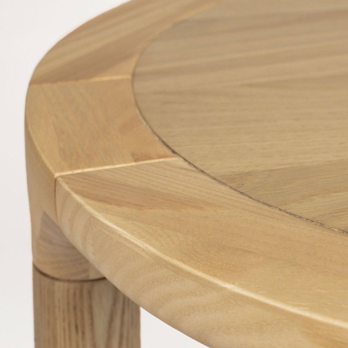 Table basse ronde en bois   bois foncé - STORM bois clair, ZUIVER