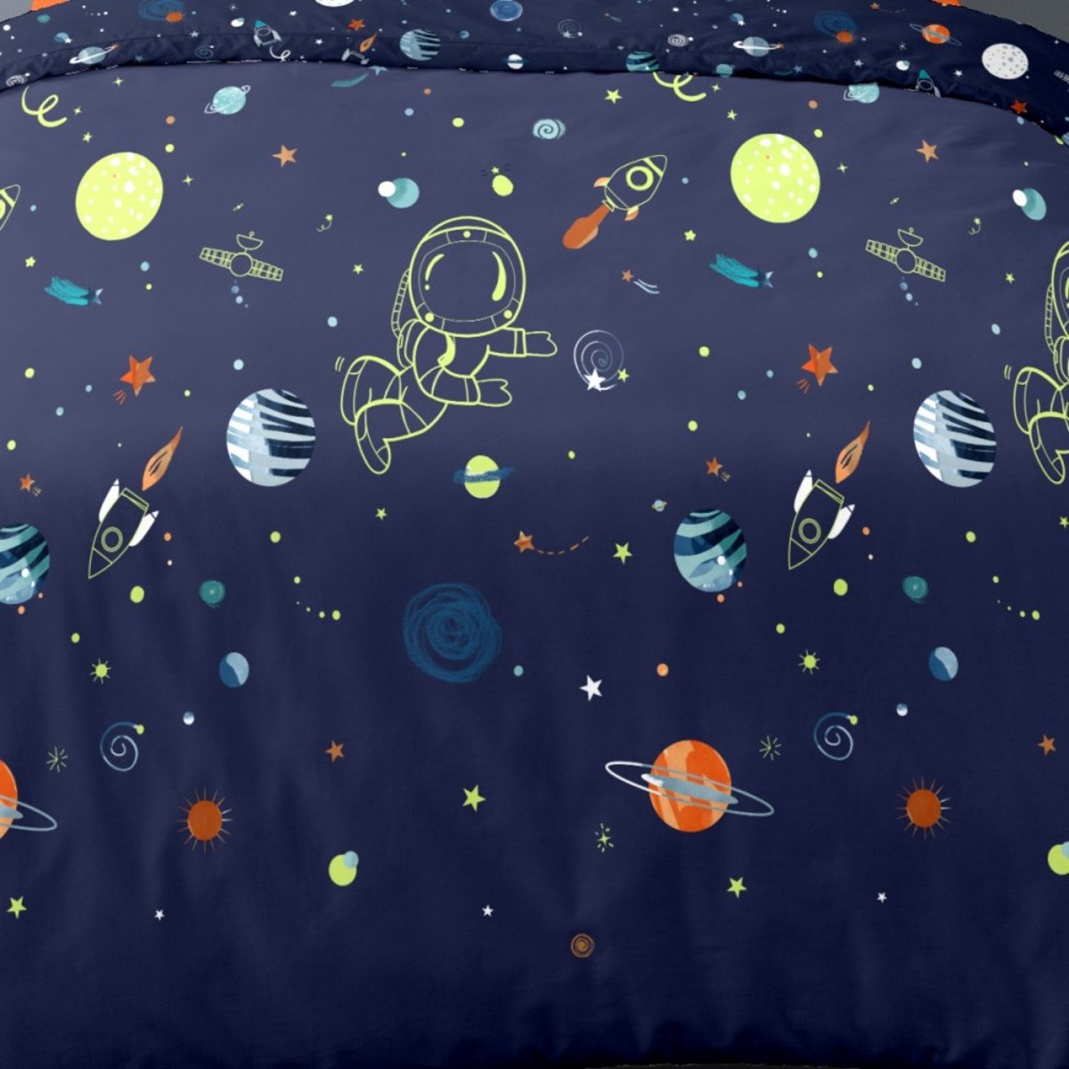 Housse de couette 140x200 I NEED SPACE+ taie 100% coton 52 fils color, DECORATIE