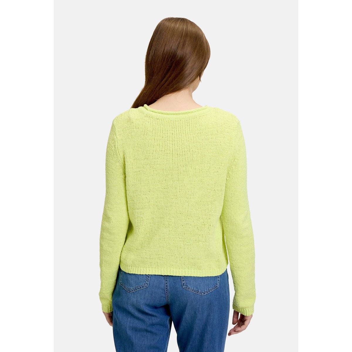 Pull-over en grosse maille à teneur en fil fantaisie light lime, BETTY BARCLAY