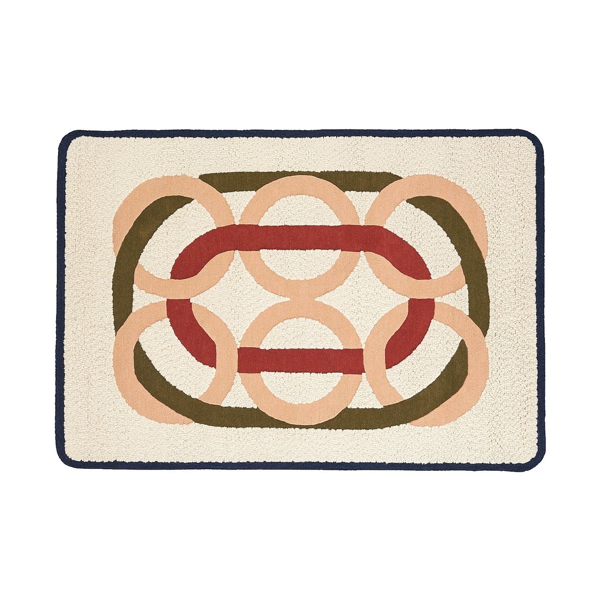 Tapis de salon laine CANDICE beige, multicolore, HABITAT