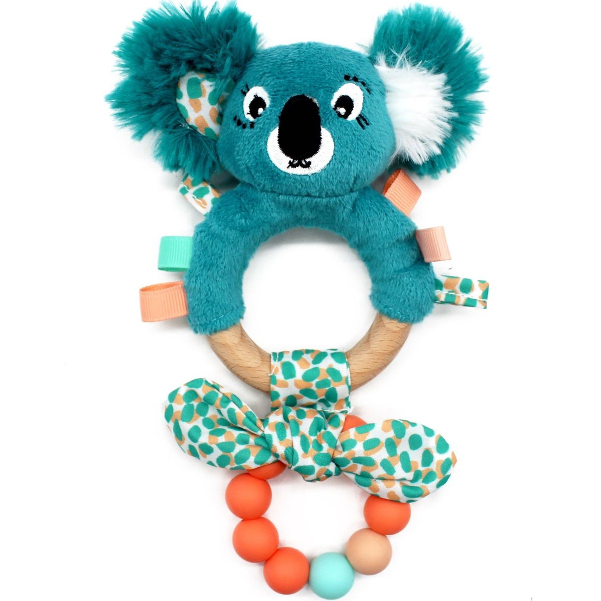 Anneau de dentition silicone et bois Berlingos le koala couleur unique, LES DEGLINGOS