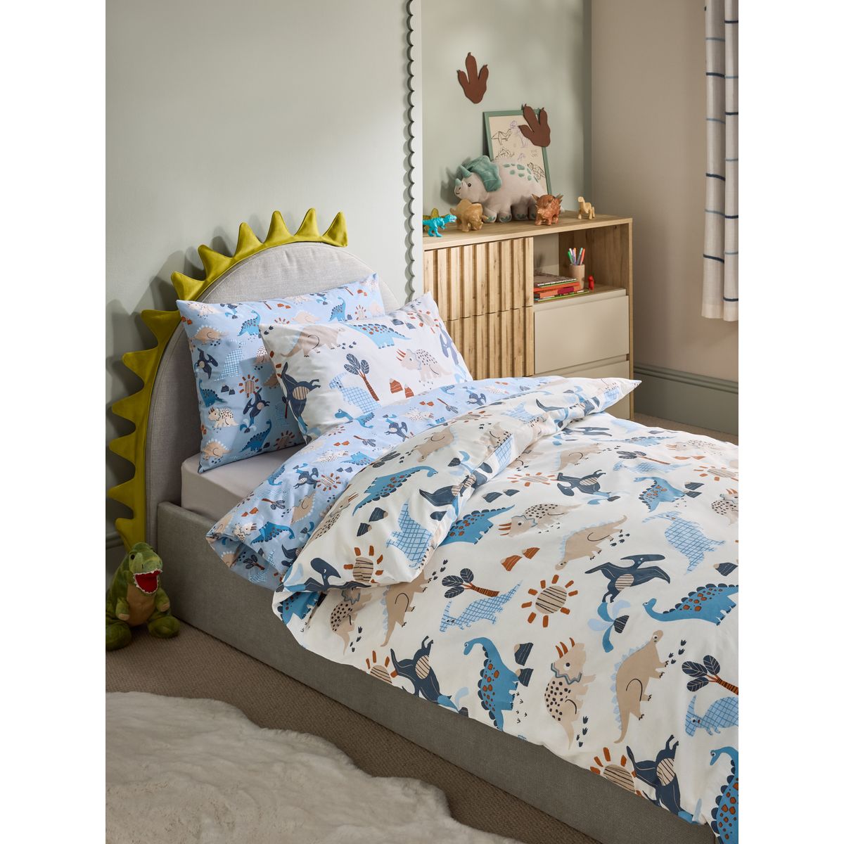 Housse de couette et taies, lot 2 bleu, NEXT