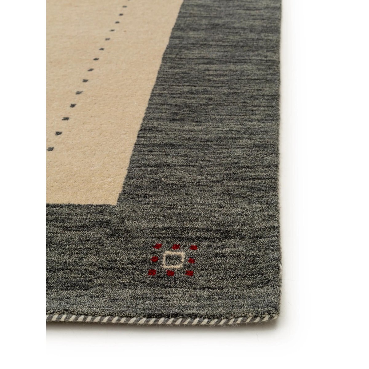 Tapis de laine tissé main JAMAL beige/gris, BENUTA 