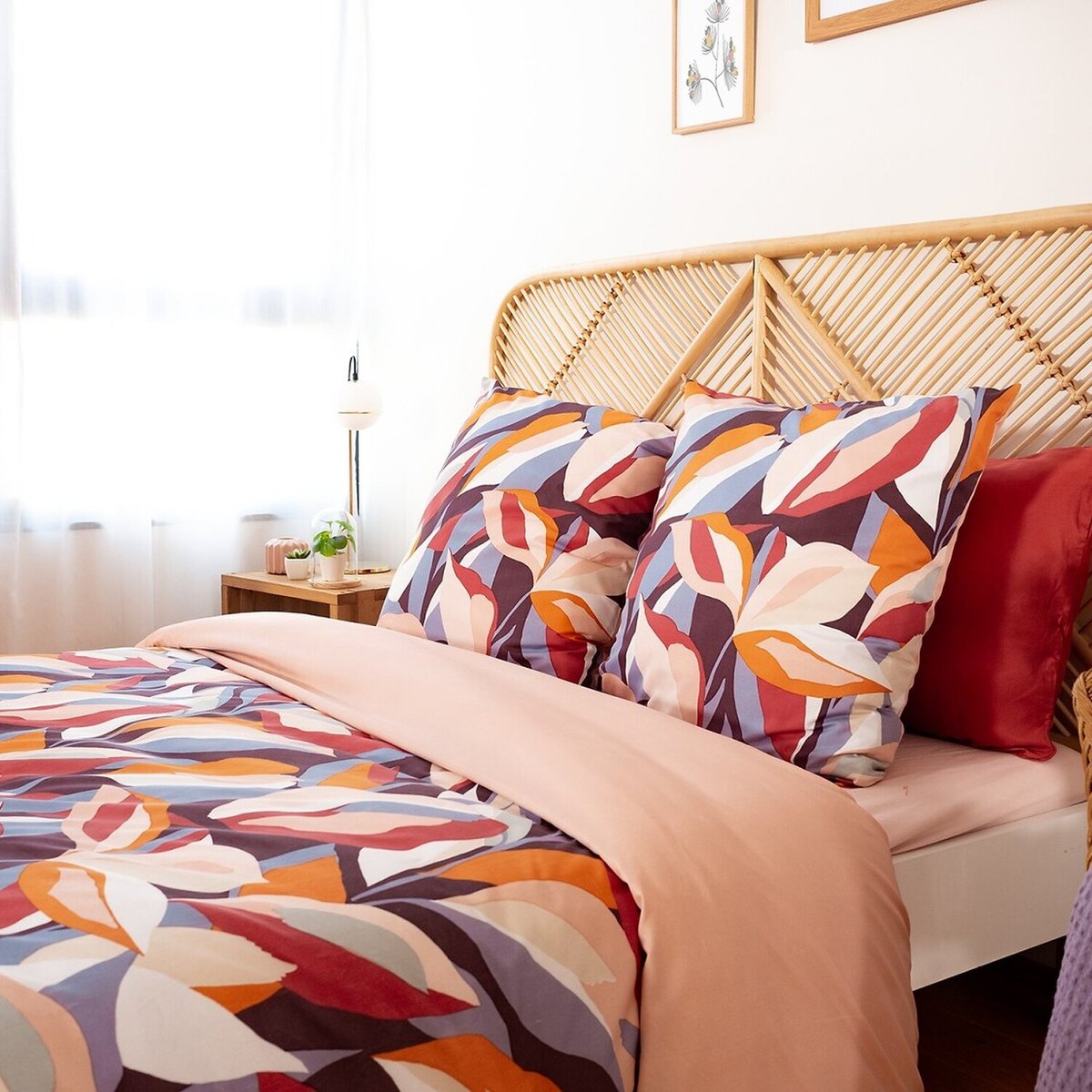Parure housse de couette microfibre, Exuberance rose, C DESIGN HOME TEXTILE
