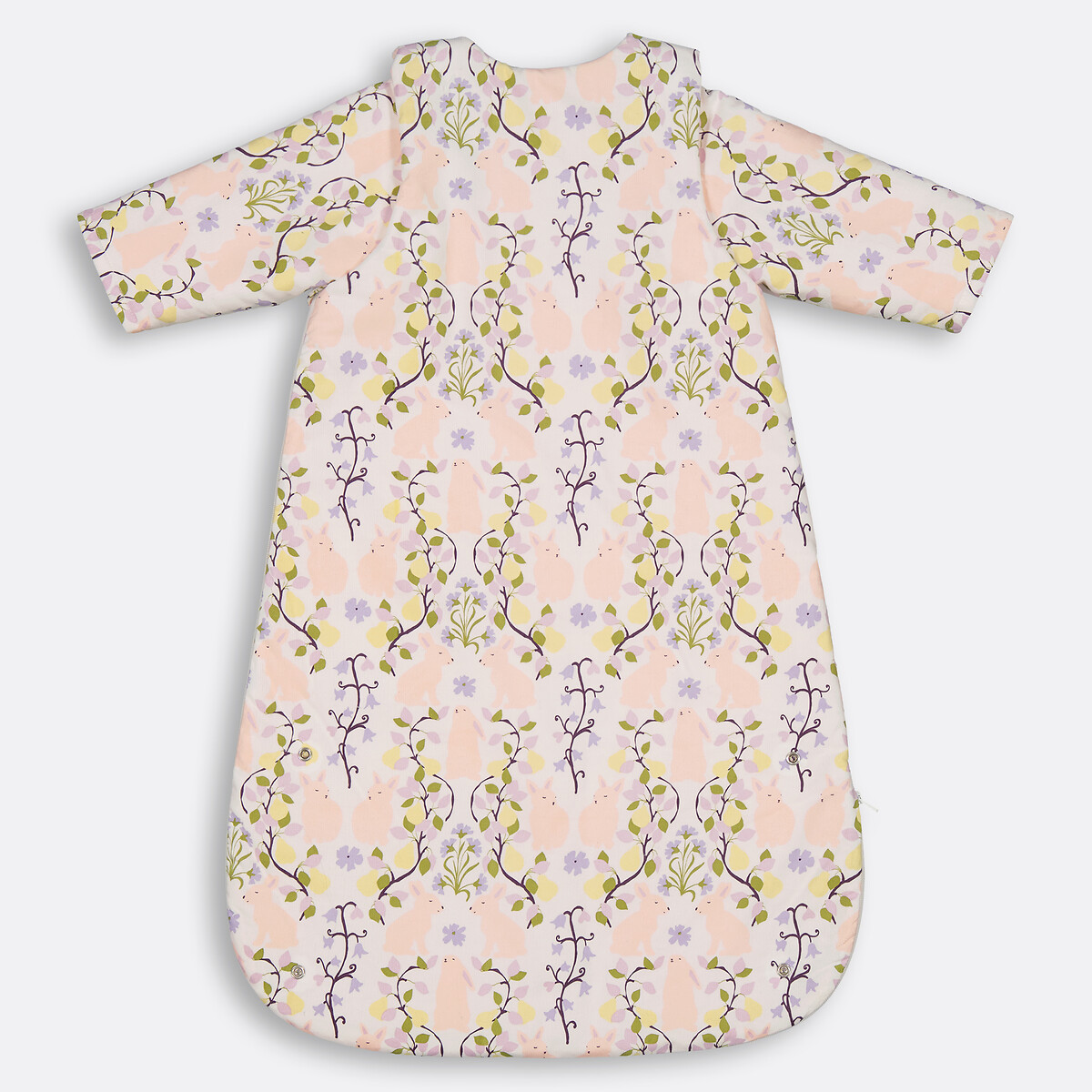Gigoteuse hiver velours de coton, Petits Lapins ecru/rose, LA REDOUTE INTERIEURS