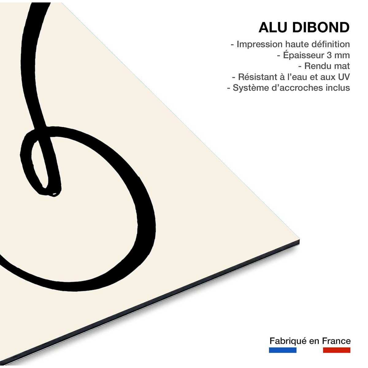 Tableau line art bold I tableau alu dibond, HEXOA