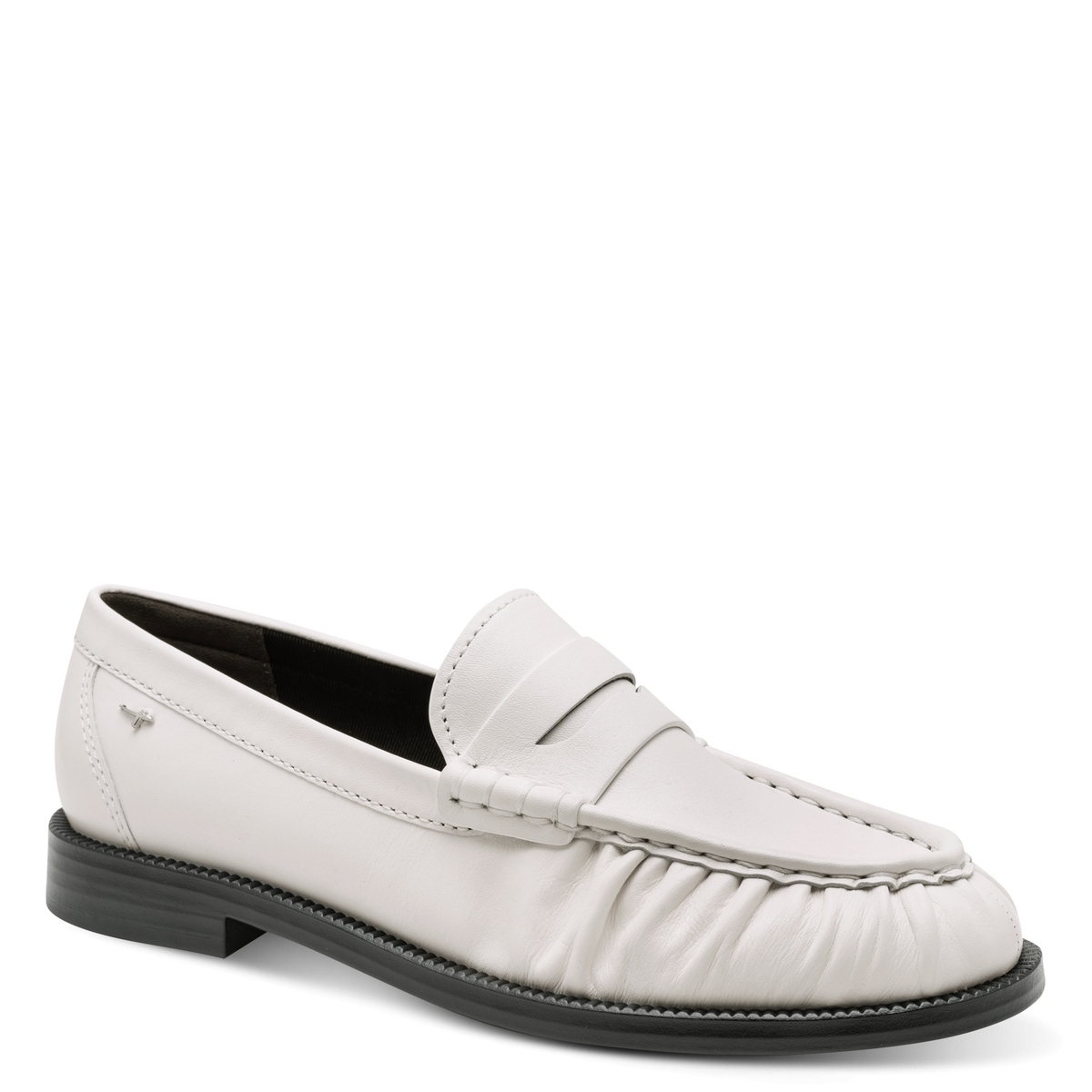 Slipper en cuir blanc cassé, TAMARIS
