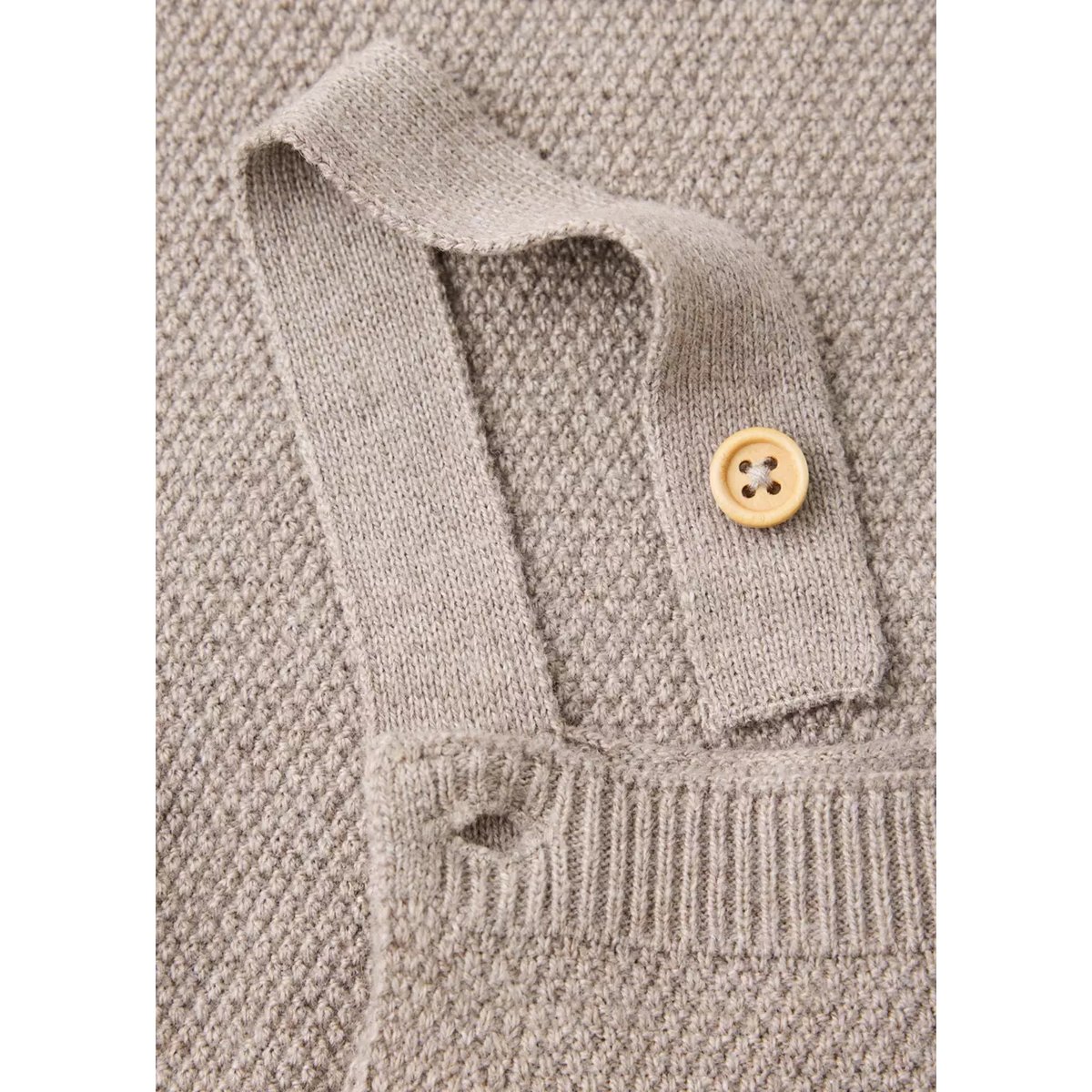 Salopette longue maille marron moyen, MANGO BABY