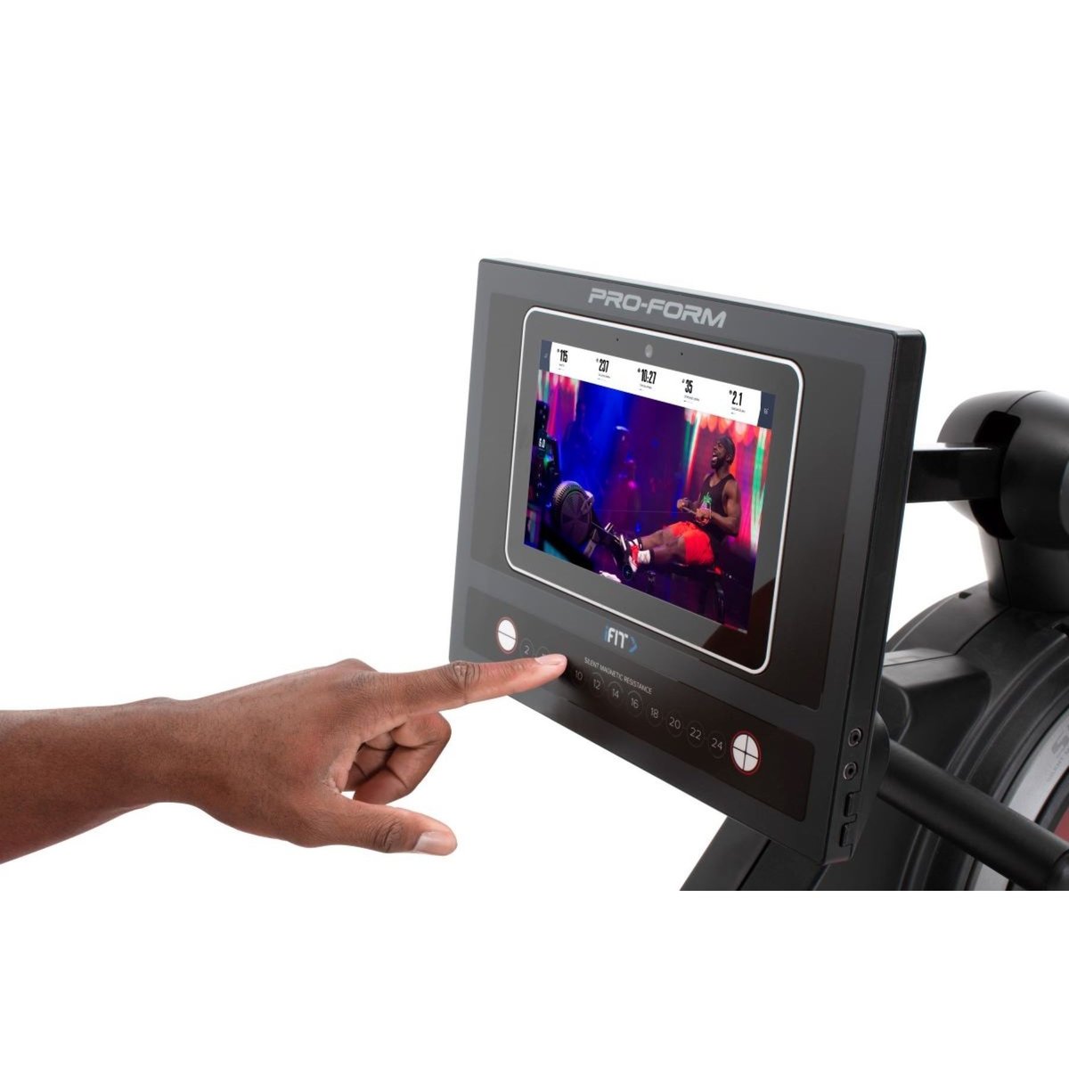 Rameur PRO R10 connecté iFIT / Écran tactile HD 10" / 24 niveaux de résistance noir, PROFORM FITNESS